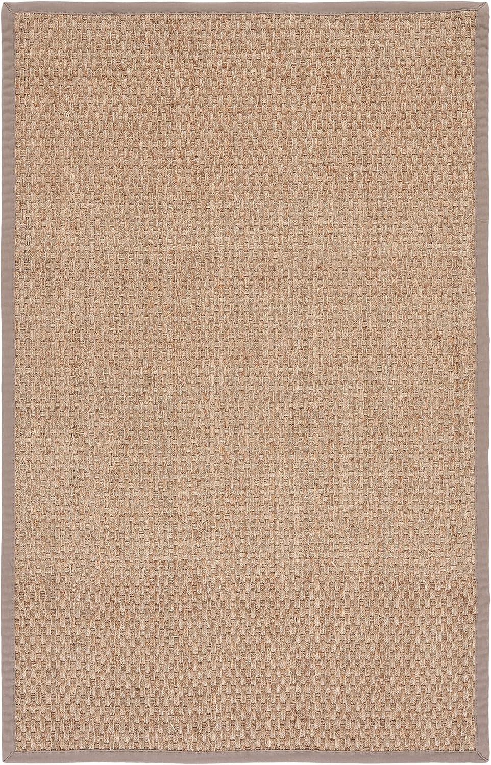 image:imageSAFAVIEH Area Rug 8x10 Natural Fiber Collection Large Natural amp Beige Seagrass Basketweave Pattern NF114ANaturalGrey