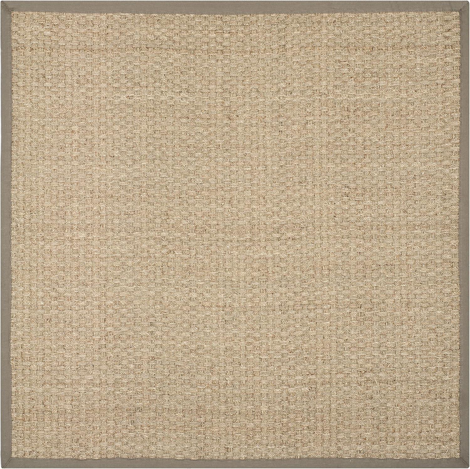 image:imageSAFAVIEH Area Rug 8x10 Natural Fiber Collection Large Natural amp Beige Seagrass Basketweave Pattern NF114ANaturalGrey