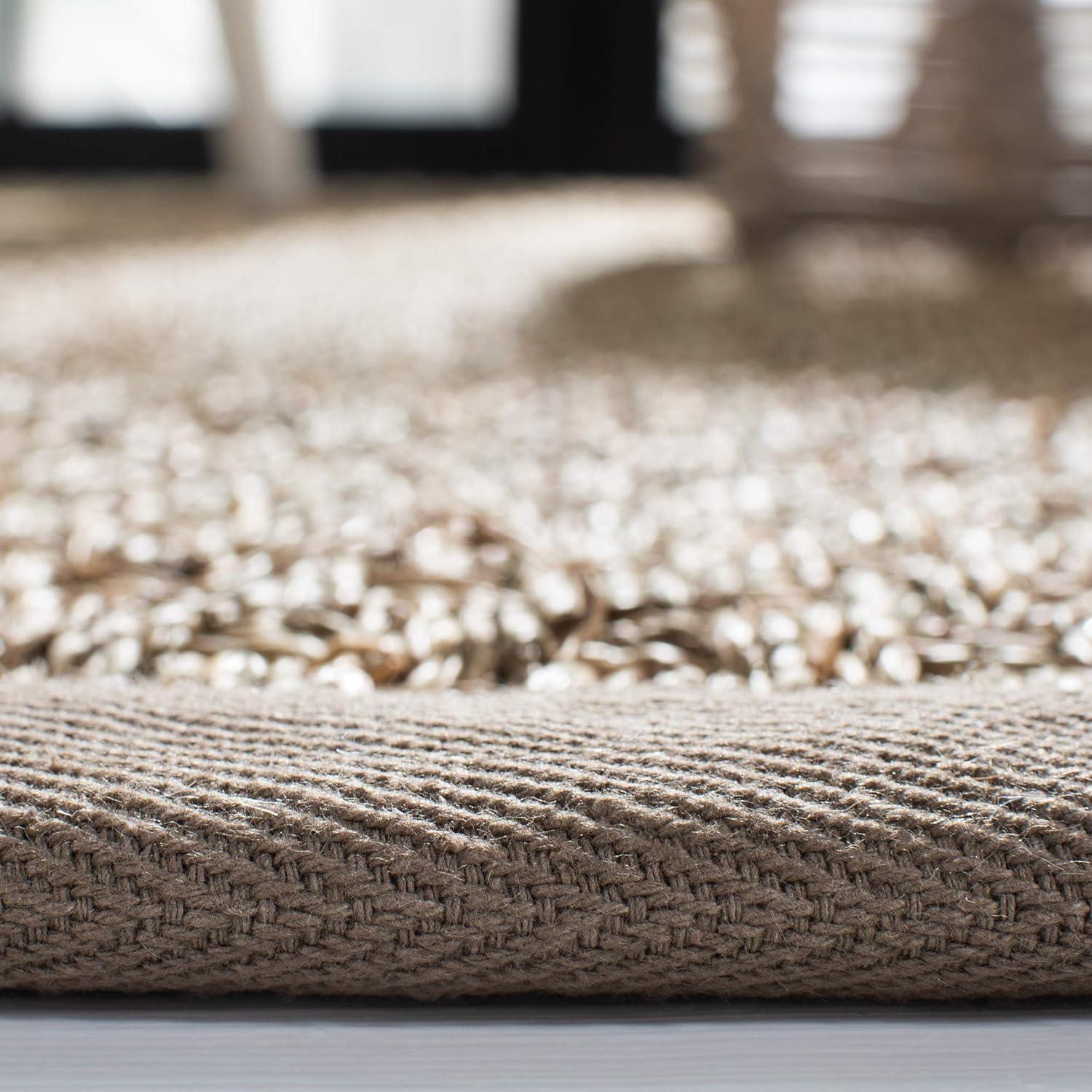 image:imageSAFAVIEH Area Rug 8x10 Natural Fiber Collection Large Natural amp Beige Seagrass Basketweave Pattern NF114ANaturalGrey