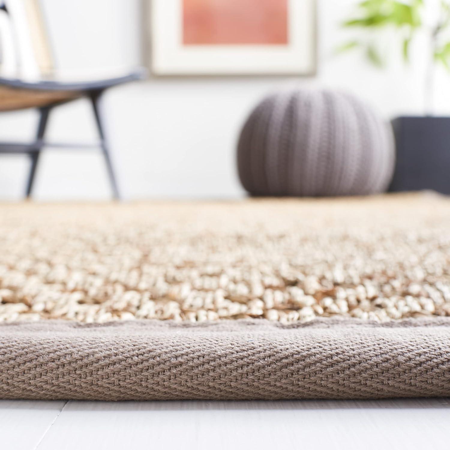 image:imageSAFAVIEH Area Rug 8x10 Natural Fiber Collection Large Natural amp Beige Seagrass Basketweave Pattern NF114ANaturalGrey