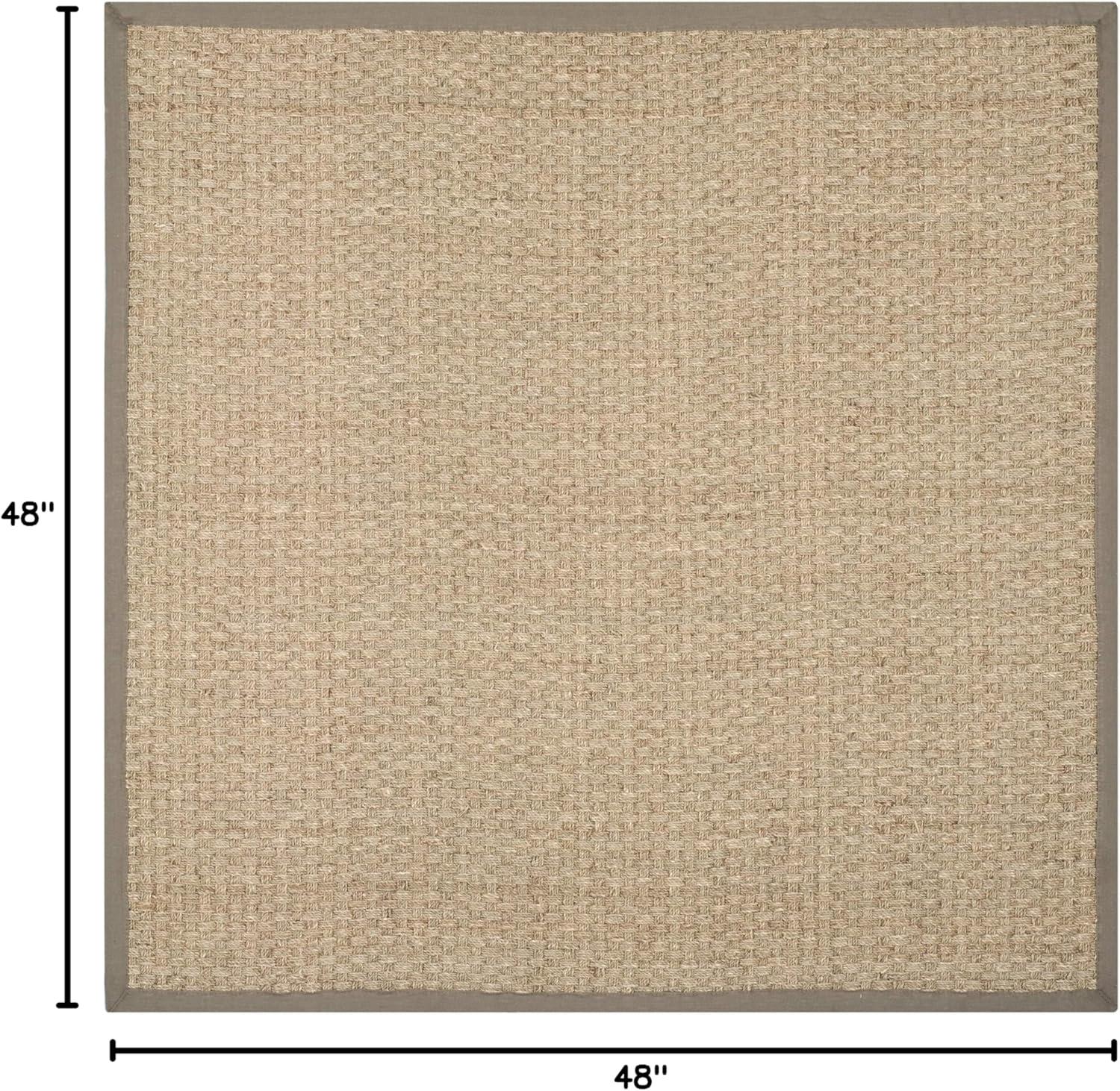 image:imageSAFAVIEH Area Rug 8x10 Natural Fiber Collection Large Natural amp Beige Seagrass Basketweave Pattern NF114ANaturalGrey