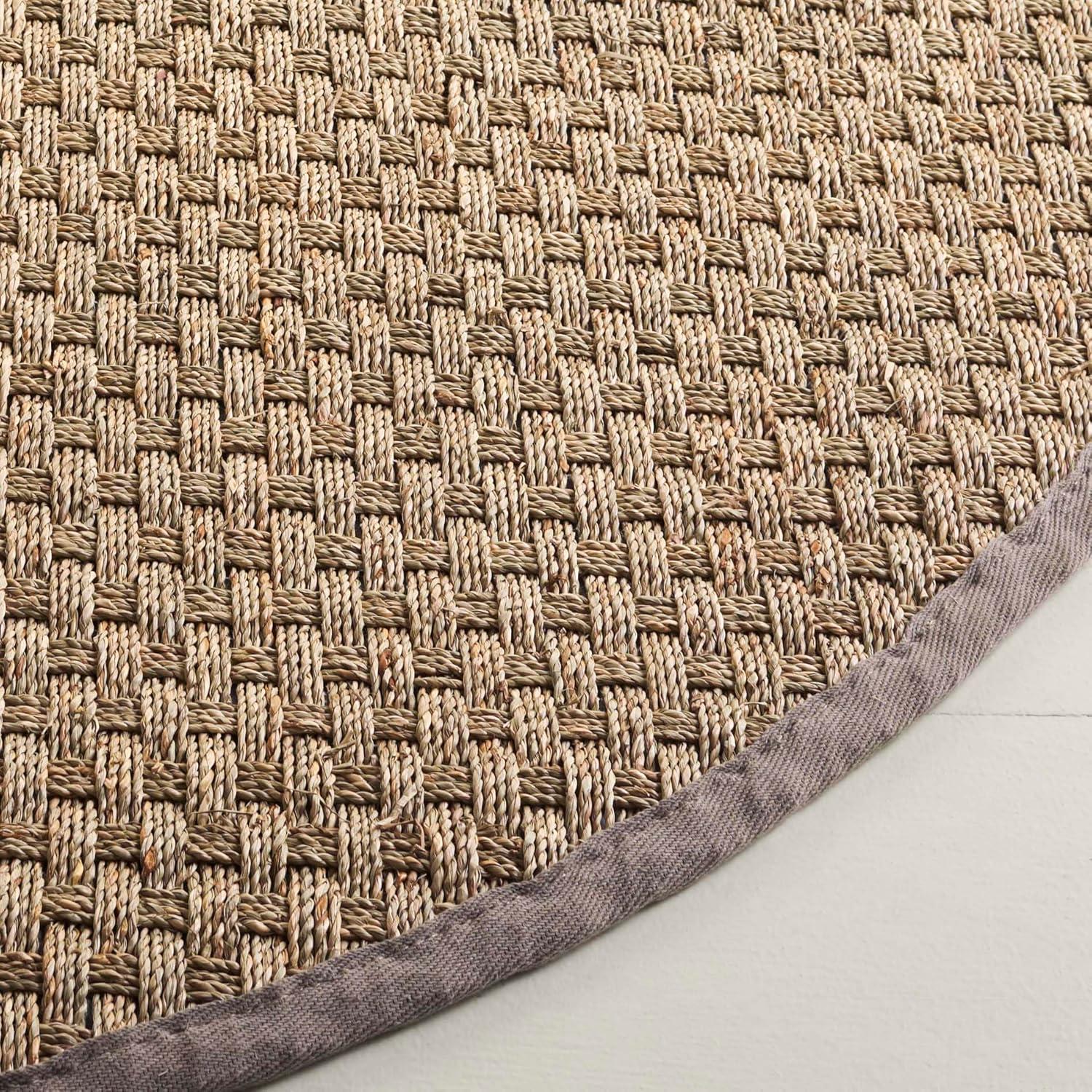 image:imageSAFAVIEH Area Rug 8x10 Natural Fiber Collection Large Natural amp Beige Seagrass Basketweave Pattern NF114ANaturalGrey