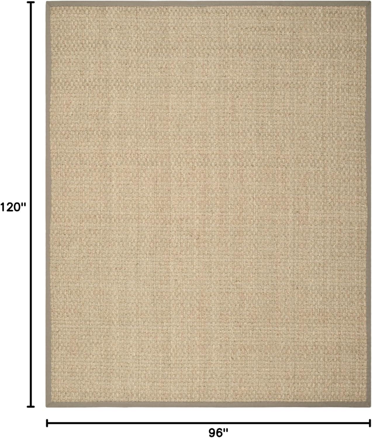 image:imageSAFAVIEH Area Rug 8x10 Natural Fiber Collection Large Natural amp Beige Seagrass Basketweave Pattern NF114ANaturalGrey