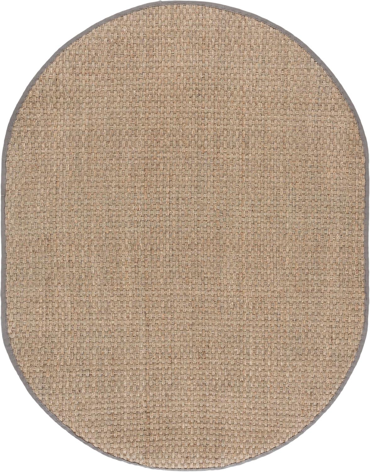 image:imageSAFAVIEH Area Rug 8x10 Natural Fiber Collection Large Natural amp Beige Seagrass Basketweave Pattern NF114ANaturalGrey