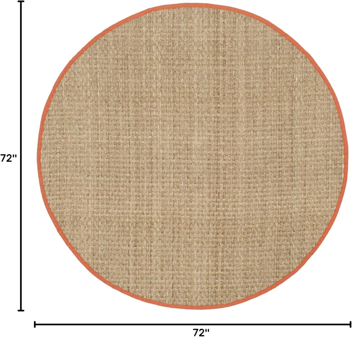 image:imageSAFAVIEH Area Rug 8x10 Natural Fiber Collection Large Natural amp Beige Seagrass Basketweave Pattern NF114ANaturalRust