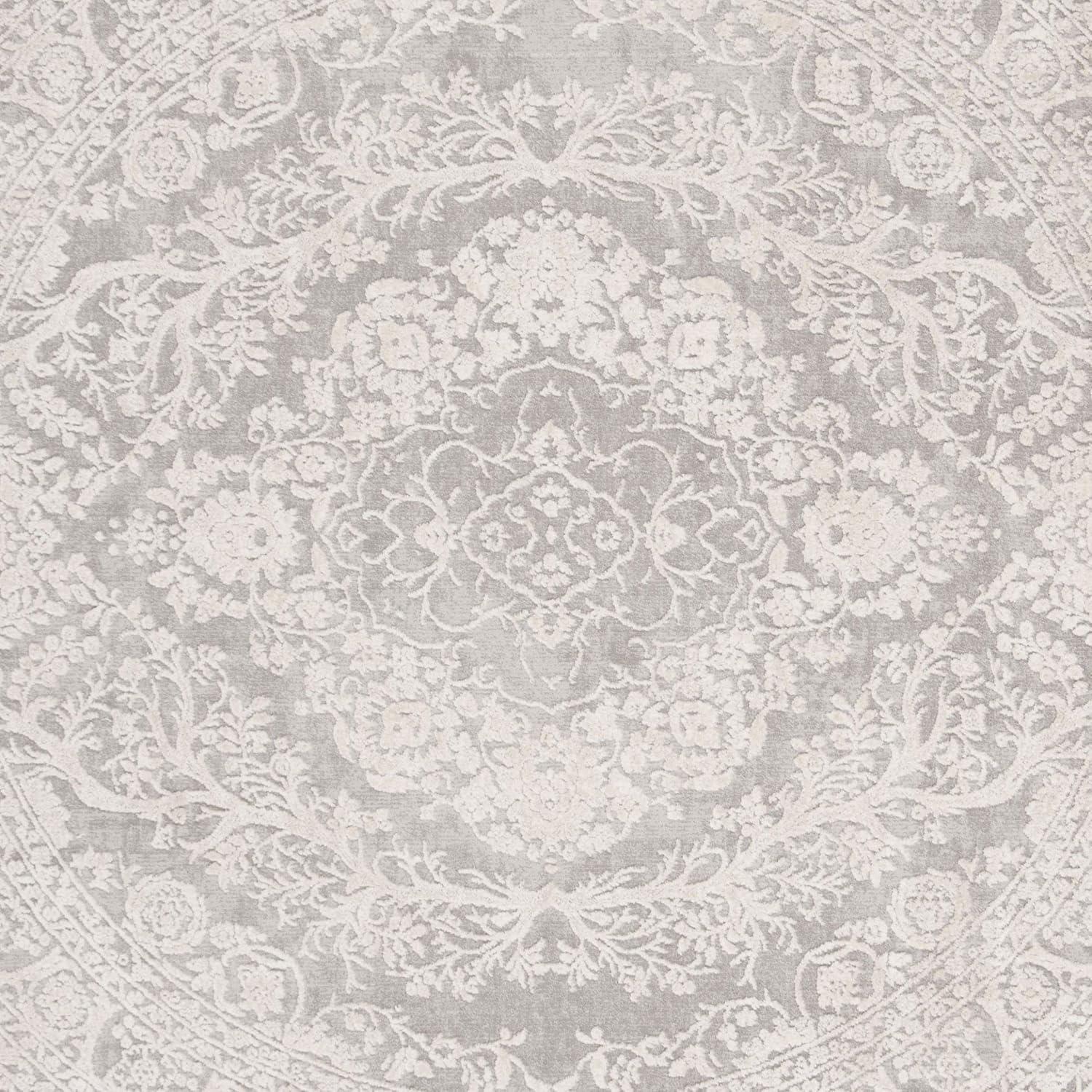 image:imageSAFAVIEH Area Rug 8x10 Reflection Collection Large Light Grey amp Cream NonShedding amp Easy Cleaning Ideal for Living Room Bedroom Dining Space RFT668GLight GreyCream