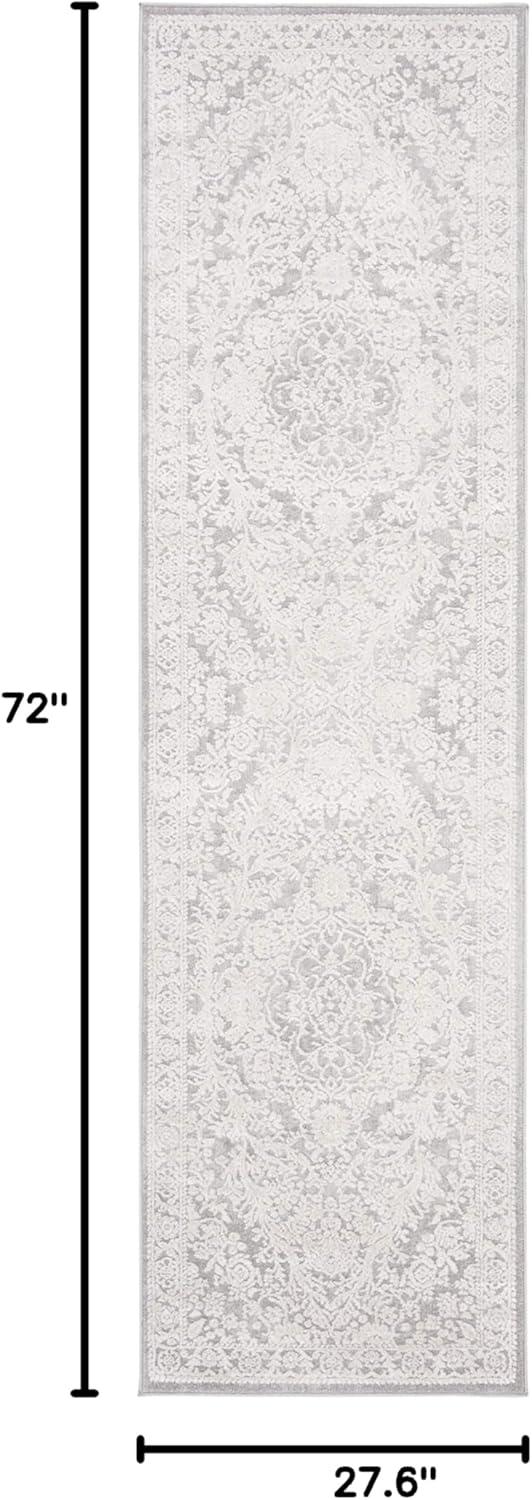 image:imageSAFAVIEH Area Rug 8x10 Reflection Collection Large Light Grey amp Cream NonShedding amp Easy Cleaning Ideal for Living Room Bedroom Dining Space RFT668GLight GreyCream
