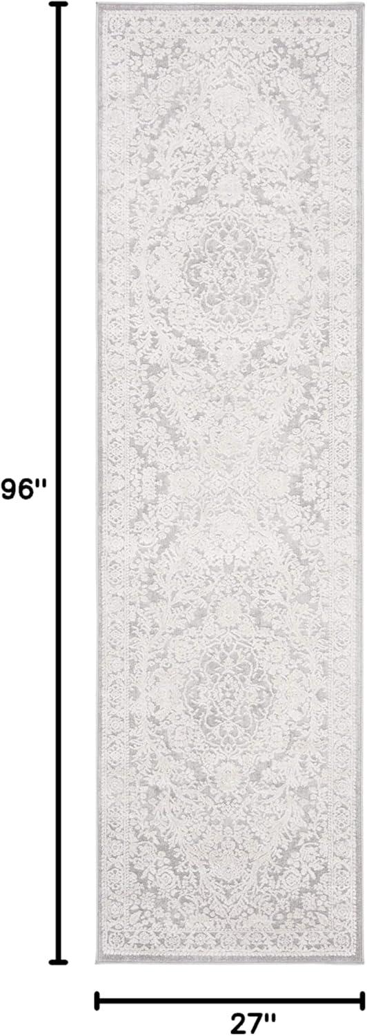image:imageSAFAVIEH Area Rug 8x10 Reflection Collection Large Light Grey amp Cream NonShedding amp Easy Cleaning Ideal for Living Room Bedroom Dining Space RFT668GLight GreyCream