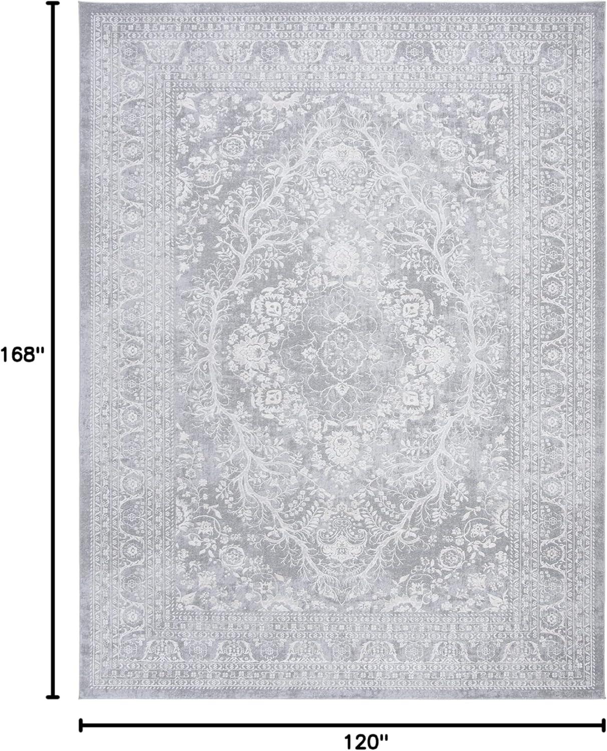 image:imageSAFAVIEH Area Rug 8x10 Reflection Collection Large Light Grey amp Cream NonShedding amp Easy Cleaning Ideal for Living Room Bedroom Dining Space RFT668GLight GreyCream