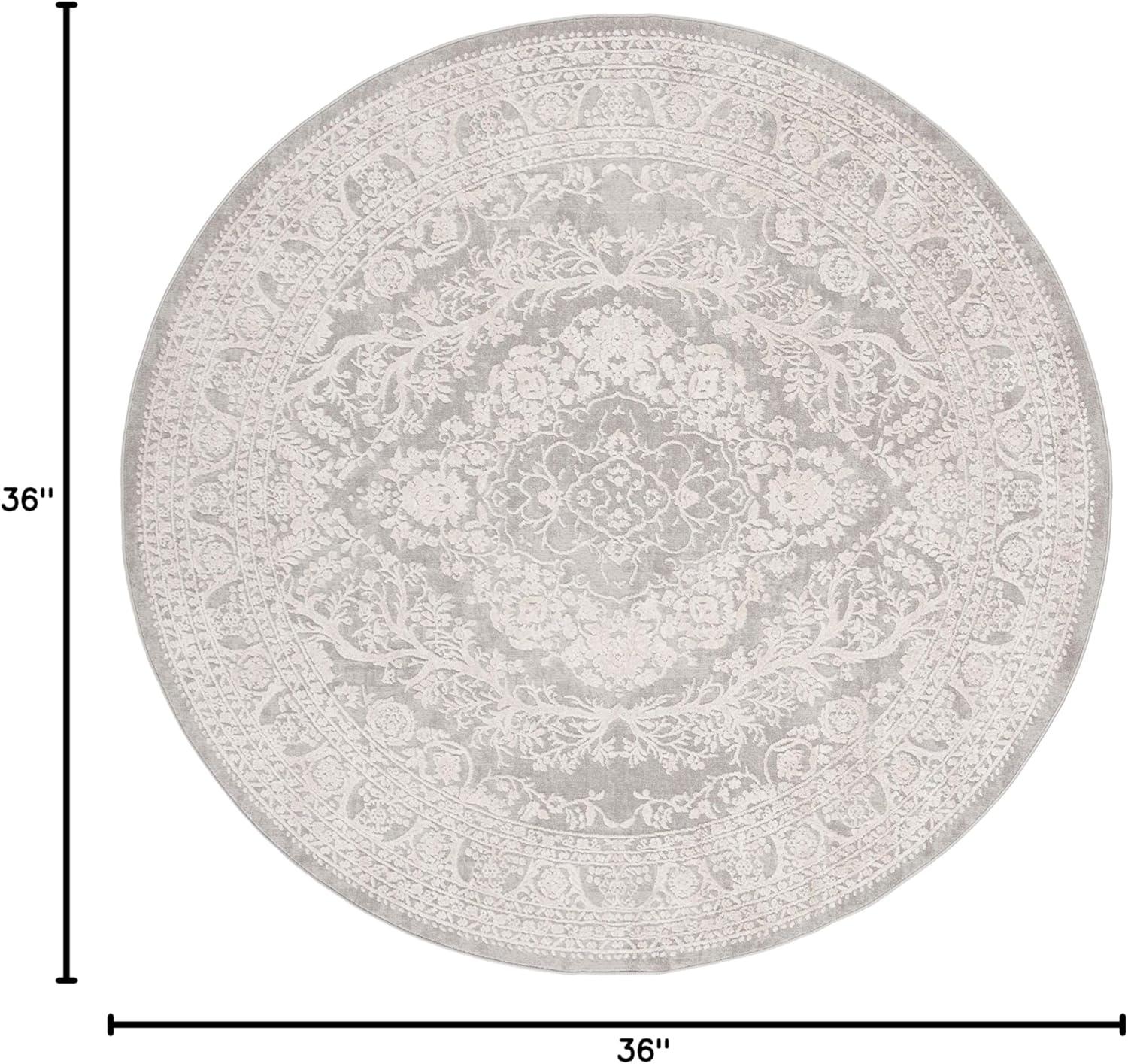 image:imageSAFAVIEH Area Rug 8x10 Reflection Collection Large Light Grey amp Cream NonShedding amp Easy Cleaning Ideal for Living Room Bedroom Dining Space RFT668GLight GreyCream