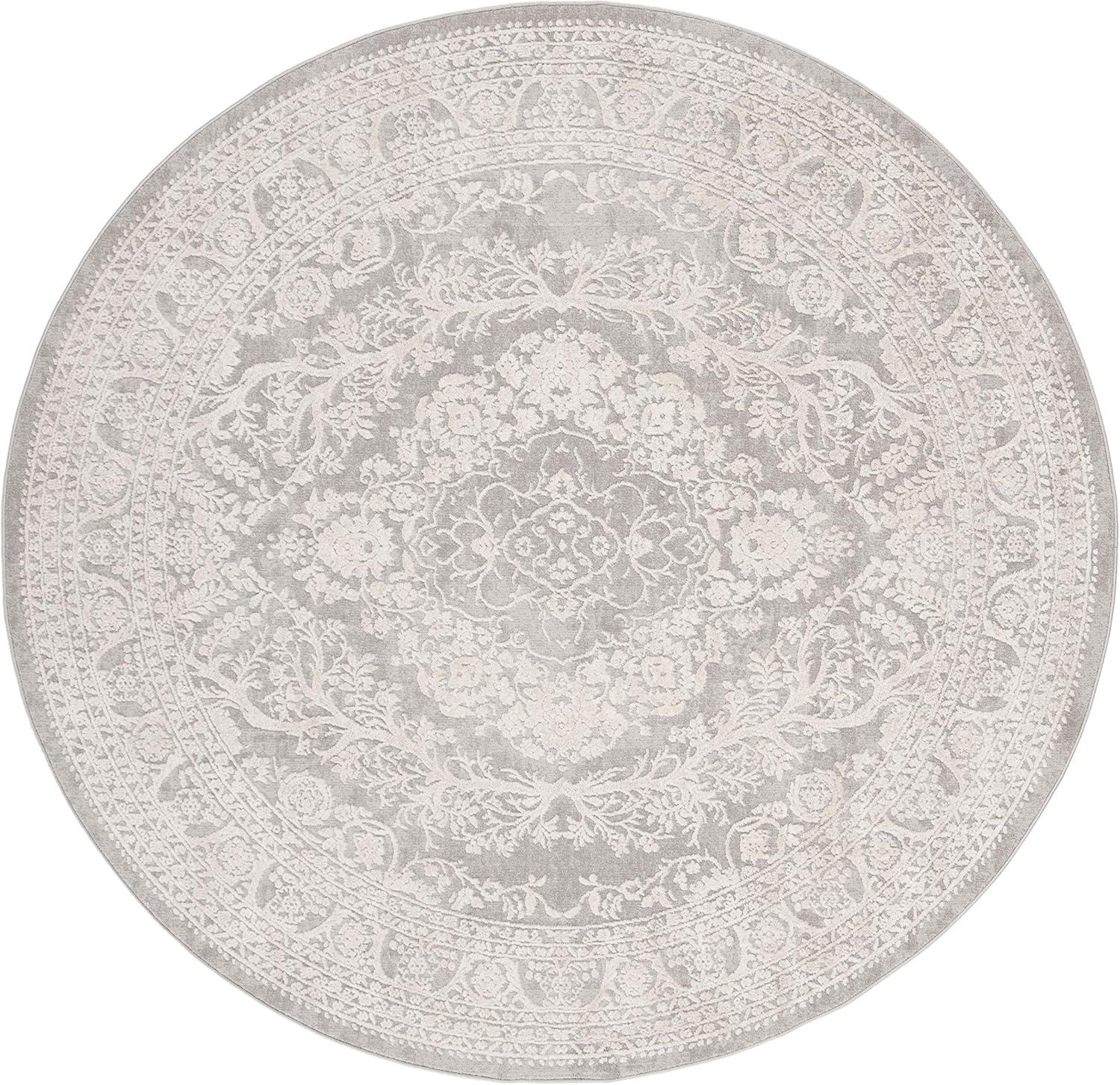 image:imageSAFAVIEH Area Rug 8x10 Reflection Collection Large Light Grey amp Cream NonShedding amp Easy Cleaning Ideal for Living Room Bedroom Dining Space RFT668GLight GreyCream