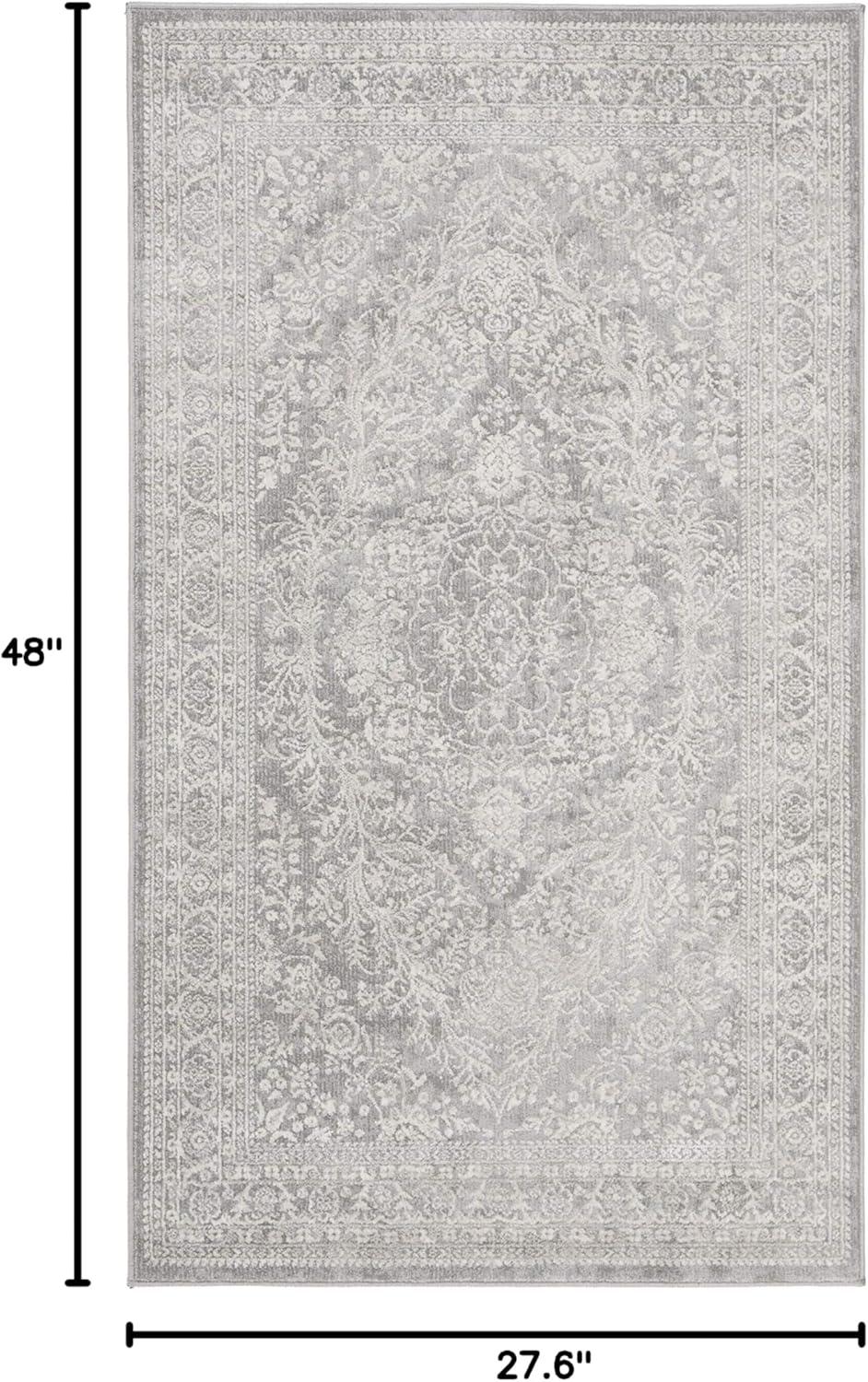 image:imageSAFAVIEH Area Rug 8x10 Reflection Collection Large Light Grey amp Cream NonShedding amp Easy Cleaning Ideal for Living Room Bedroom Dining Space RFT668GLight GreyCream