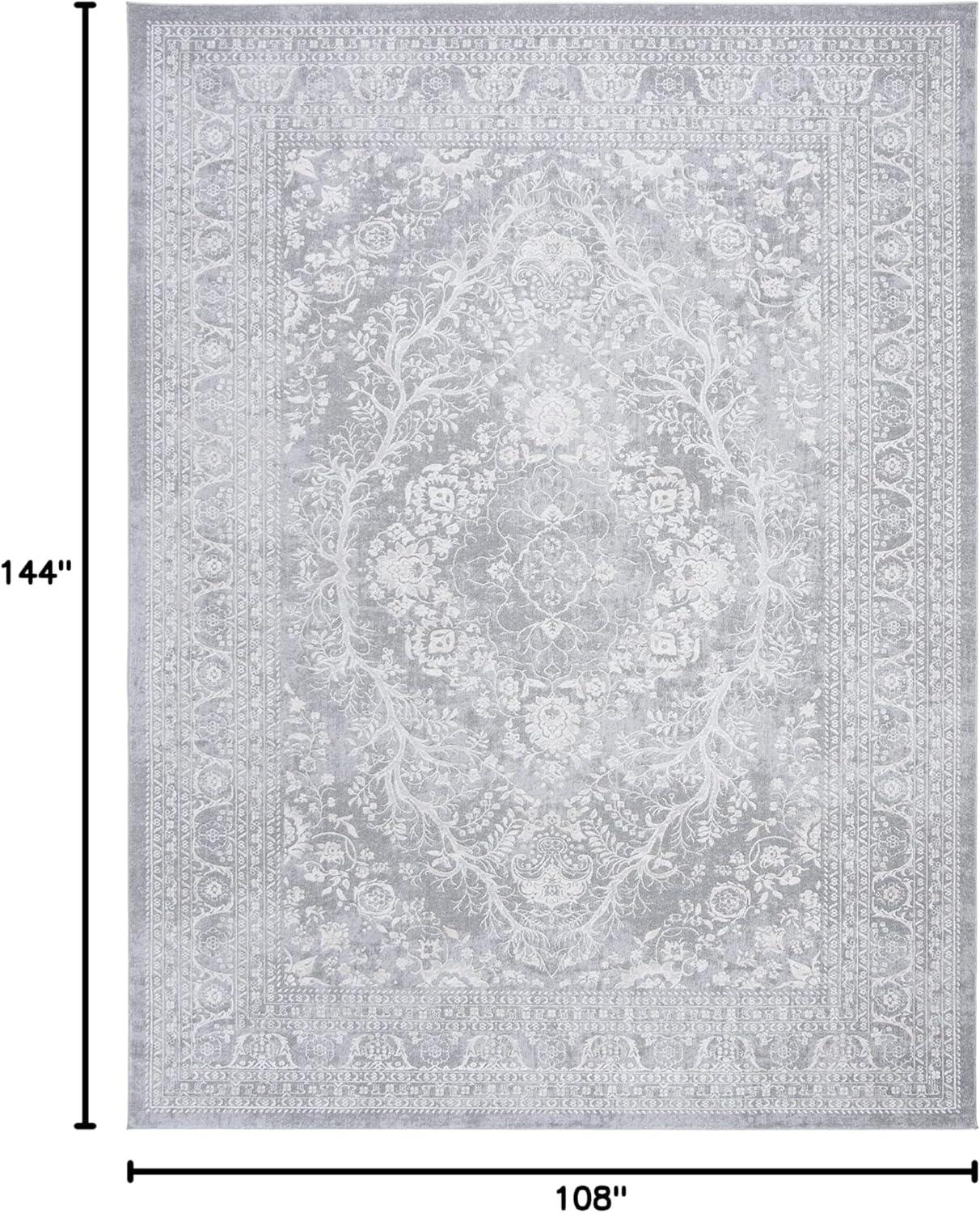 image:imageSAFAVIEH Area Rug 8x10 Reflection Collection Large Light Grey amp Cream NonShedding amp Easy Cleaning Ideal for Living Room Bedroom Dining Space RFT668GLight GreyCream
