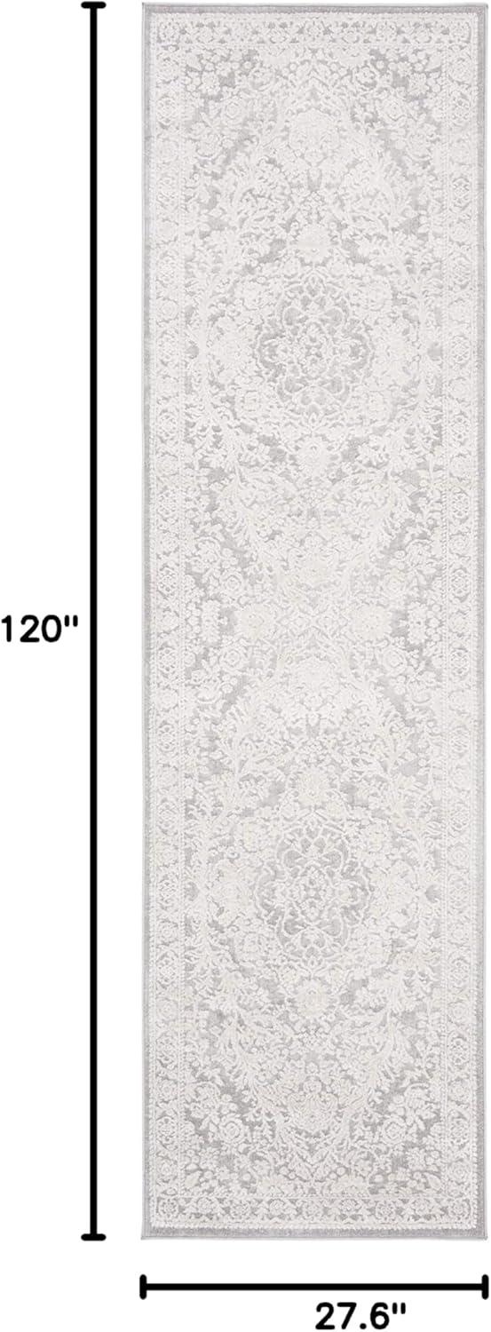 image:imageSAFAVIEH Area Rug 8x10 Reflection Collection Large Light Grey amp Cream NonShedding amp Easy Cleaning Ideal for Living Room Bedroom Dining Space RFT668GLight GreyCream