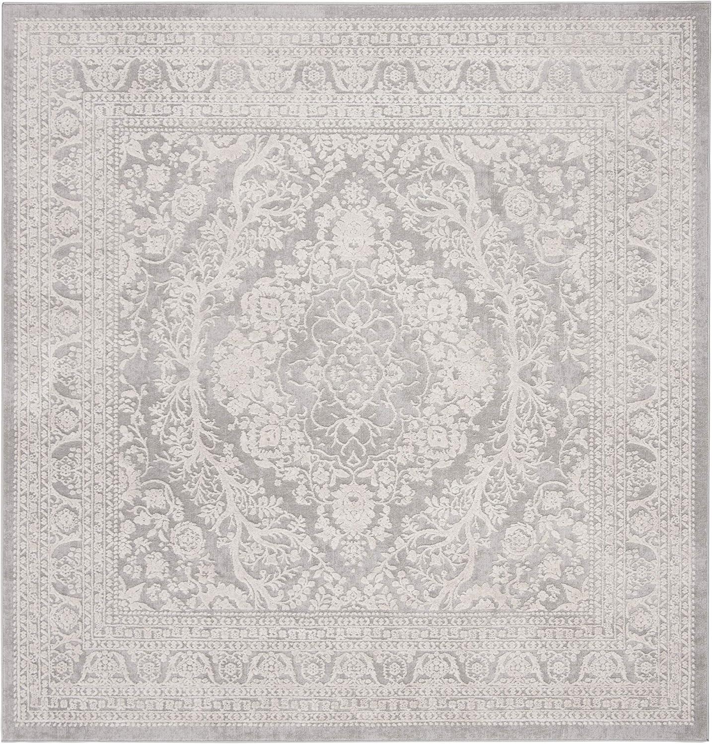 image:imageSAFAVIEH Area Rug 8x10 Reflection Collection Large Light Grey amp Cream NonShedding amp Easy Cleaning Ideal for Living Room Bedroom Dining Space RFT668GLight GreyCream