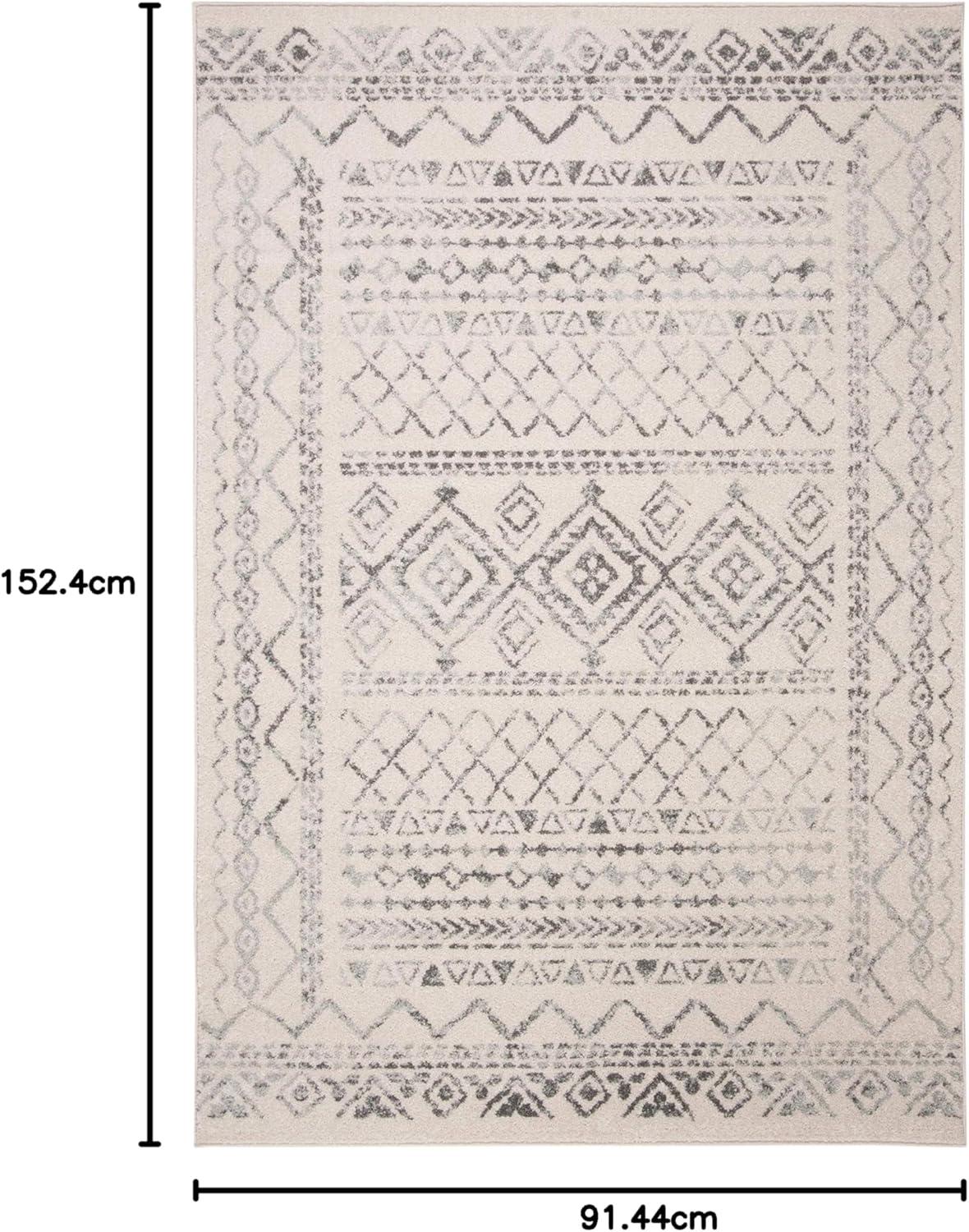 image:imageSAFAVIEH Area Rug 8x10 Tulum Collection Large Ivory amp Black Moroccan Boho Distressed Design NonShedding amp Easy to Clean Ideal for Living Room Bedroom Dining Space TUL268DIvoryGrey