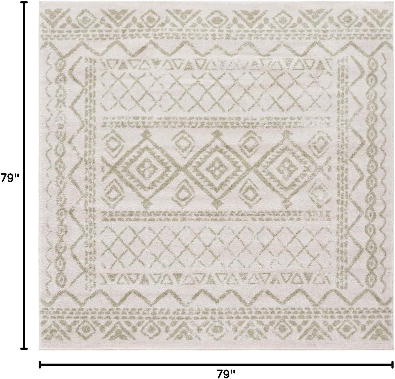 image:imageSAFAVIEH Area Rug 8x10 Tulum Collection Large Ivory amp Black Moroccan Boho Distressed Design NonShedding amp Easy to Clean Ideal for Living Room Bedroom Dining Space TUL268DIvorySage