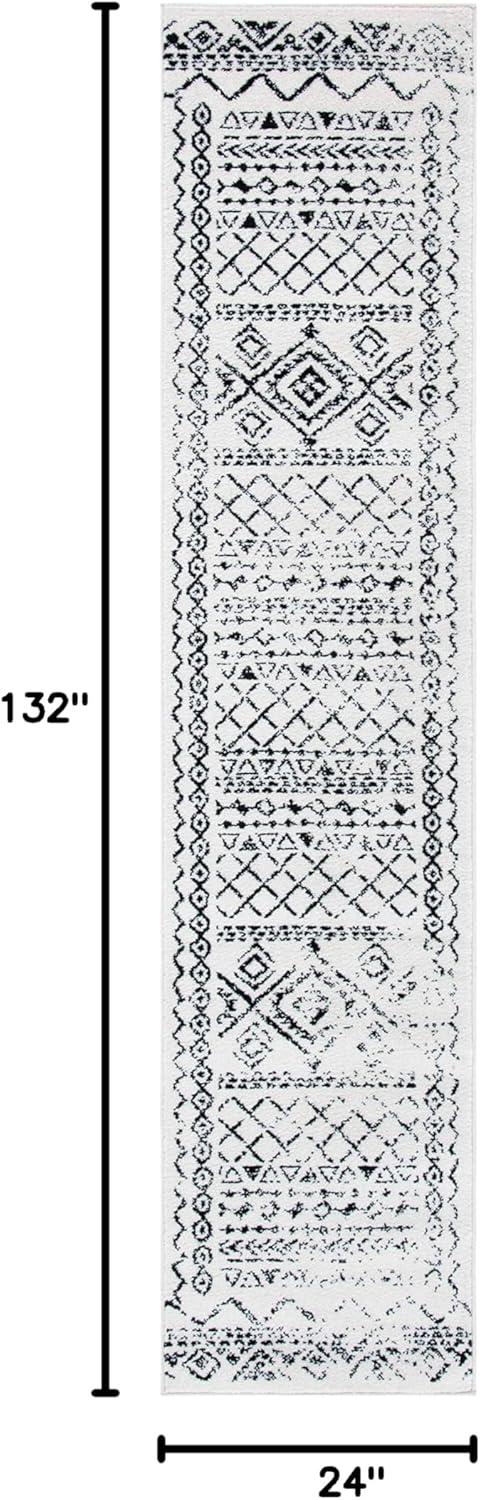 image:imageSAFAVIEH Area Rug 8x10 Tulum Collection Large Ivory amp Black Moroccan Boho Distressed Design NonShedding amp Easy to Clean Ideal for Living Room Bedroom Dining Space TUL268DIvoryBlack