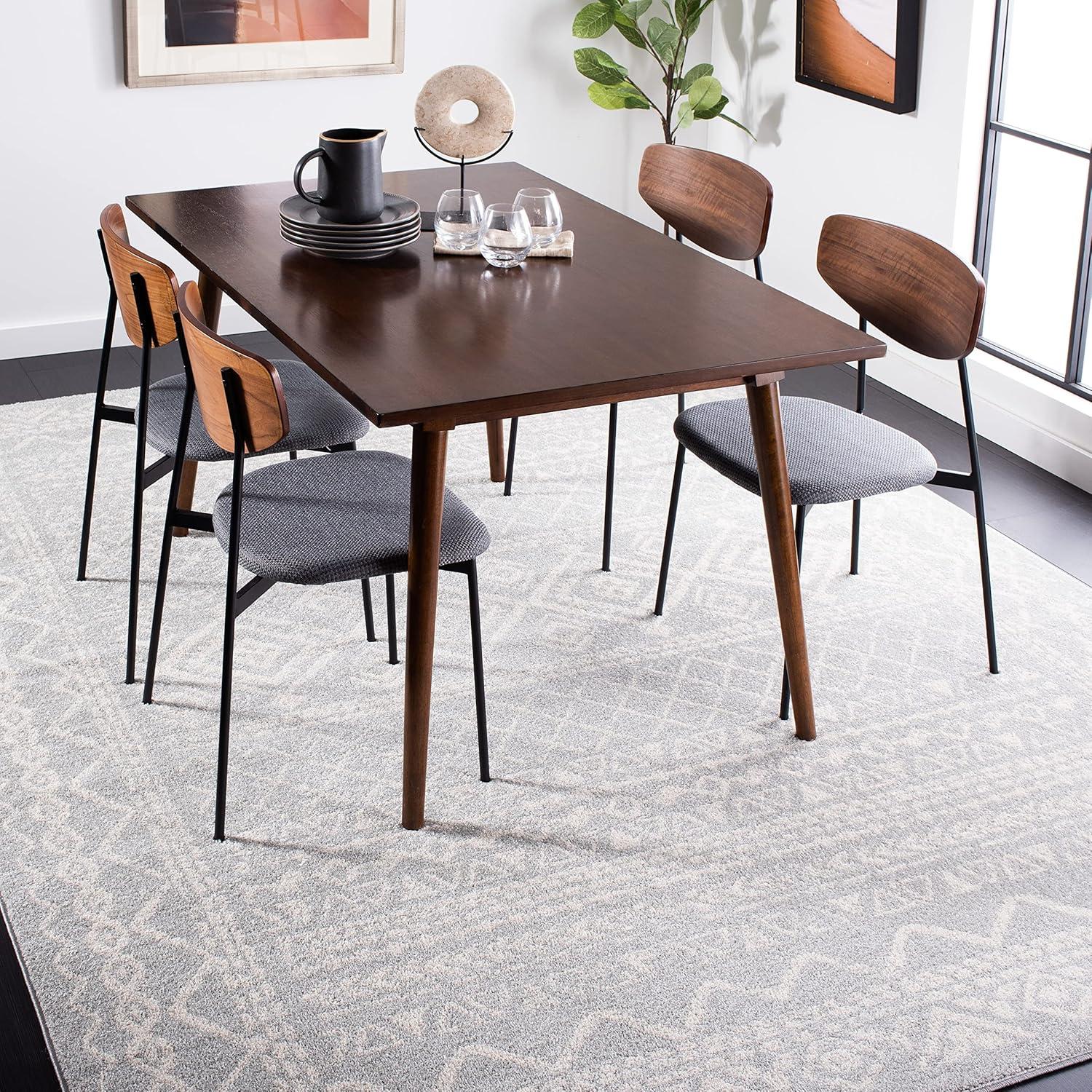 image:imageSAFAVIEH Area Rug 8x10 Tulum Collection Large Ivory amp Black Moroccan Boho Distressed Design NonShedding amp Easy to Clean Ideal for Living Room Bedroom Dining Space TUL268DLight GreyIvory