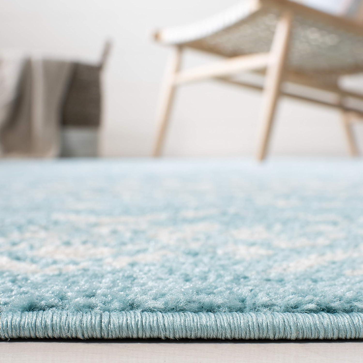 image:imageSAFAVIEH Area Rug 8x10 Tulum Collection Large Ivory amp Black Moroccan Boho Distressed Design NonShedding amp Easy to Clean Ideal for Living Room Bedroom Dining Space TUL268DTurquoiseIvory