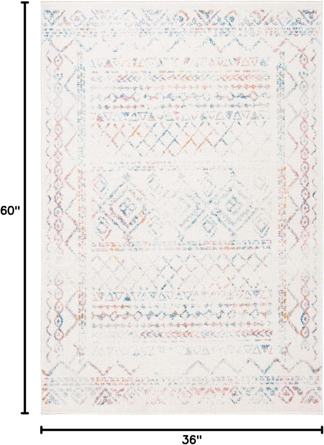 image:imageSAFAVIEH Area Rug 8x10 Tulum Collection Large Ivory amp Black Moroccan Boho Distressed Design NonShedding amp Easy to Clean Ideal for Living Room Bedroom Dining Space TUL268DIvoryTurquoise