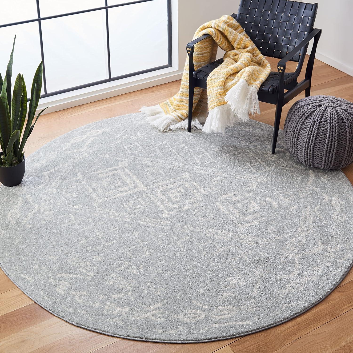 image:imageSAFAVIEH Area Rug 8x10 Tulum Collection Large Ivory amp Black Moroccan Boho Distressed Design NonShedding amp Easy to Clean Ideal for Living Room Bedroom Dining Space TUL268DLight GreyIvory