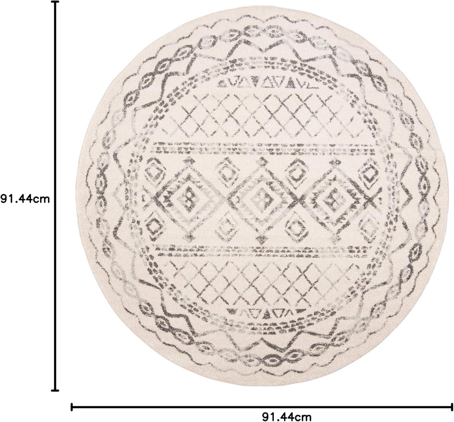 image:imageSAFAVIEH Area Rug 8x10 Tulum Collection Large Ivory amp Black Moroccan Boho Distressed Design NonShedding amp Easy to Clean Ideal for Living Room Bedroom Dining Space TUL268DIvoryGrey