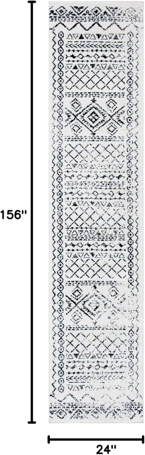 image:imageSAFAVIEH Area Rug 8x10 Tulum Collection Large Ivory amp Black Moroccan Boho Distressed Design NonShedding amp Easy to Clean Ideal for Living Room Bedroom Dining Space TUL268DIvoryBlack