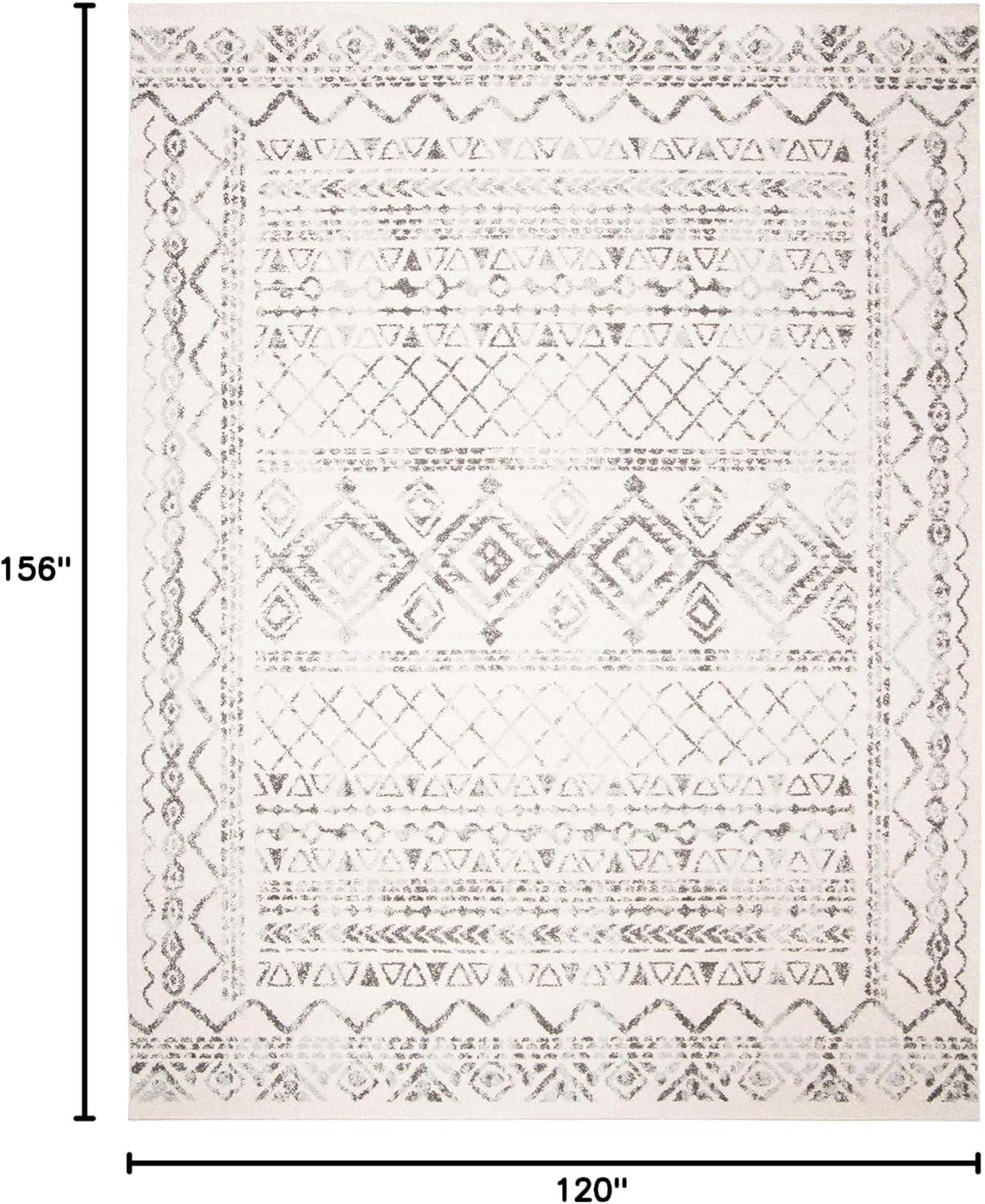 image:imageSAFAVIEH Area Rug 8x10 Tulum Collection Large Ivory amp Black Moroccan Boho Distressed Design NonShedding amp Easy to Clean Ideal for Living Room Bedroom Dining Space TUL268DIvoryGrey
