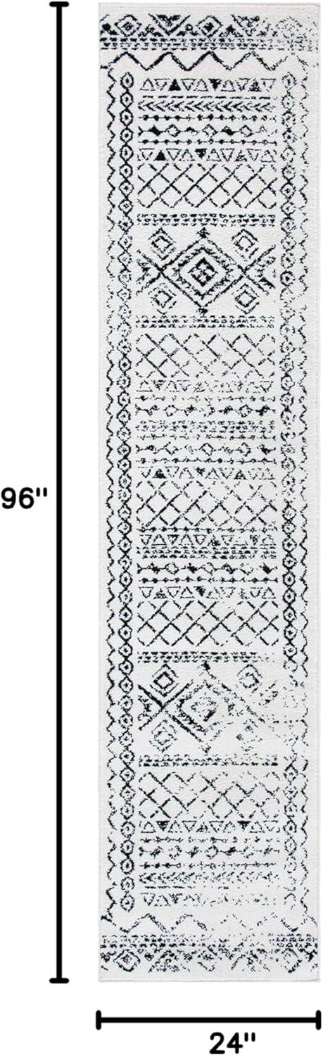 image:imageSAFAVIEH Area Rug 8x10 Tulum Collection Large Ivory amp Black Moroccan Boho Distressed Design NonShedding amp Easy to Clean Ideal for Living Room Bedroom Dining Space TUL268DIvoryBlack
