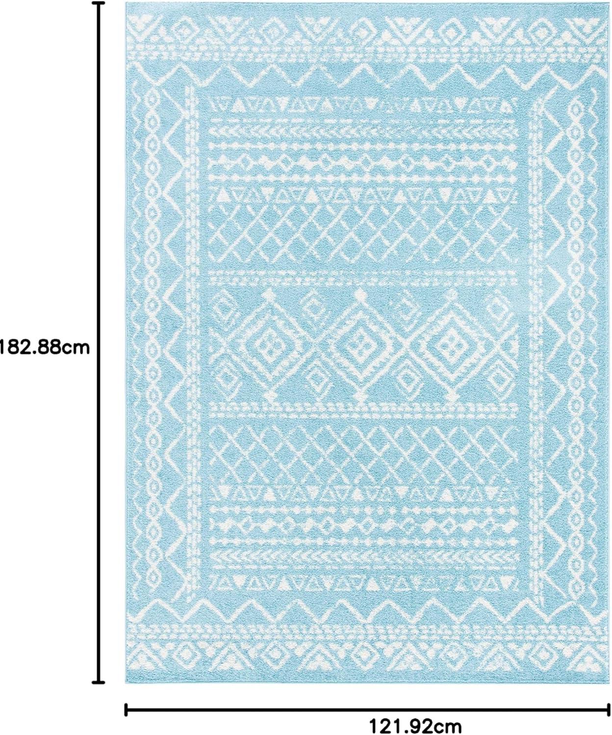 image:imageSAFAVIEH Area Rug 8x10 Tulum Collection Large Ivory amp Black Moroccan Boho Distressed Design NonShedding amp Easy to Clean Ideal for Living Room Bedroom Dining Space TUL268DTurquoiseIvory