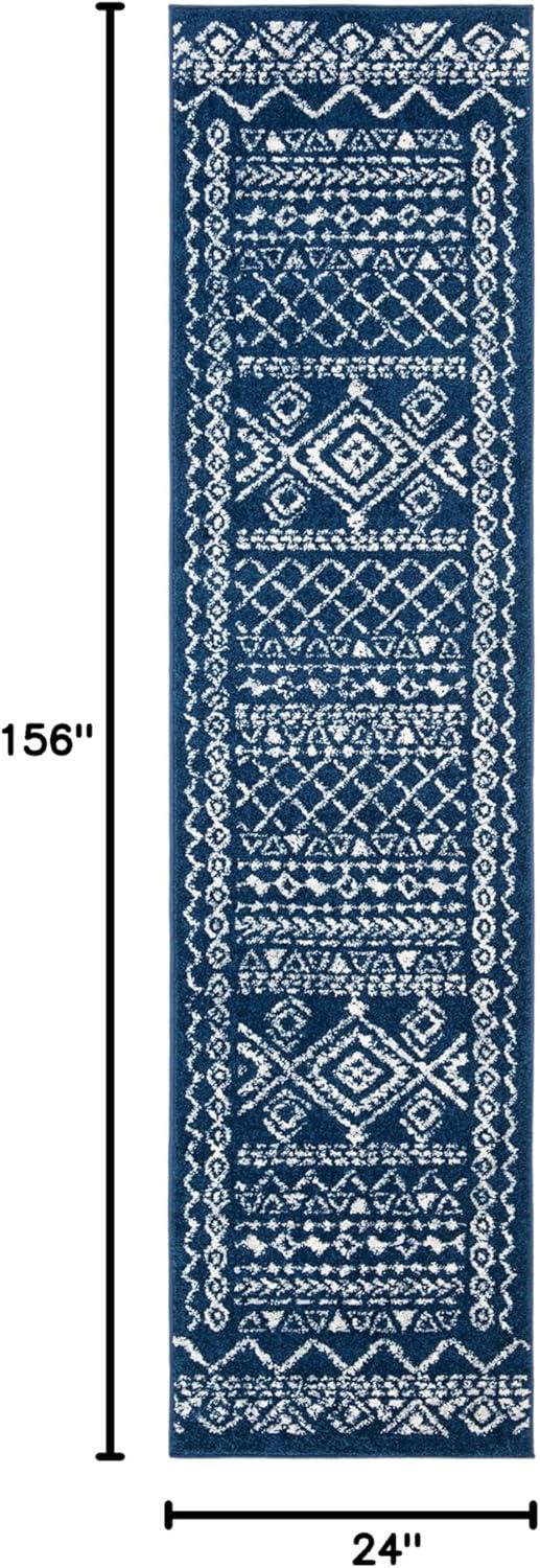 image:imageSAFAVIEH Area Rug 8x10 Tulum Collection Large Ivory amp Black Moroccan Boho Distressed Design NonShedding amp Easy to Clean Ideal for Living Room Bedroom Dining Space TUL268DNavyIvory