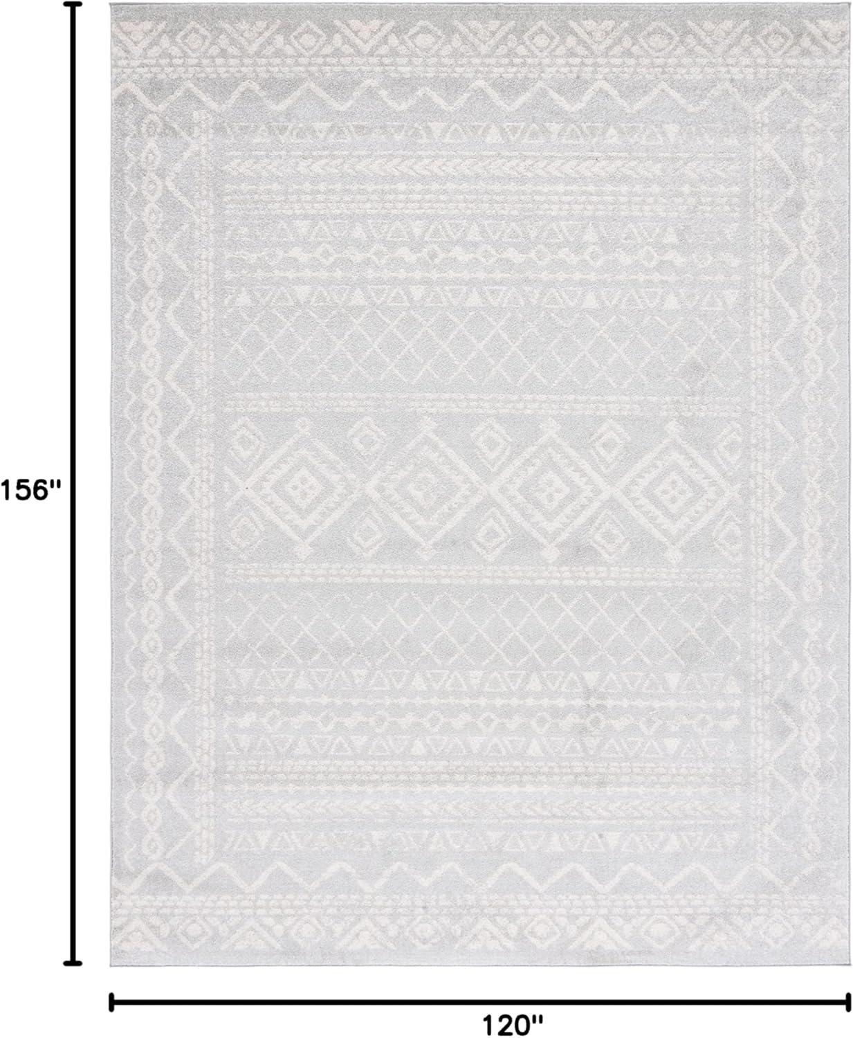 image:imageSAFAVIEH Area Rug 8x10 Tulum Collection Large Ivory amp Black Moroccan Boho Distressed Design NonShedding amp Easy to Clean Ideal for Living Room Bedroom Dining Space TUL268DLight GreyIvory