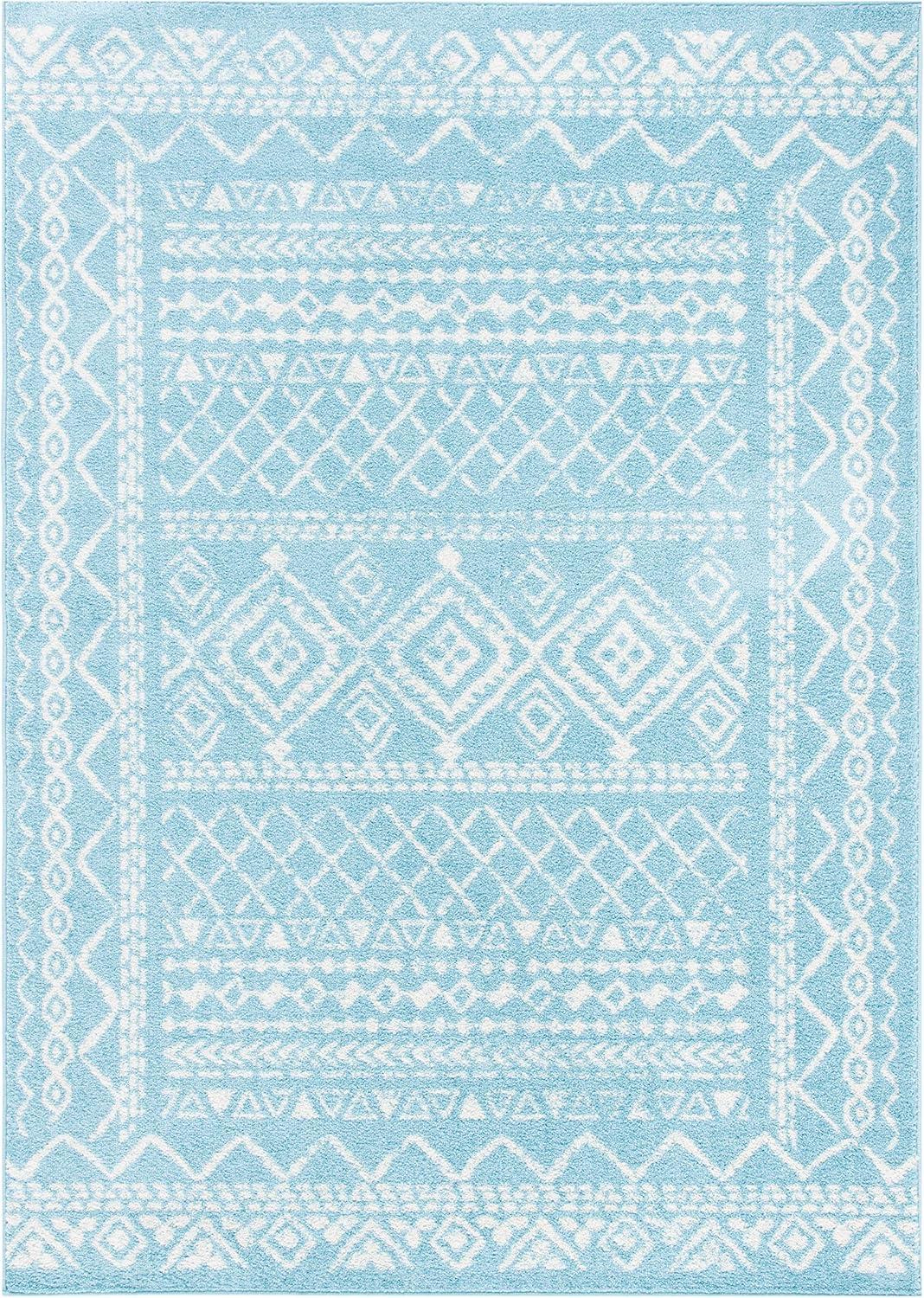 image:imageSAFAVIEH Area Rug 8x10 Tulum Collection Large Ivory amp Black Moroccan Boho Distressed Design NonShedding amp Easy to Clean Ideal for Living Room Bedroom Dining Space TUL268DTurquoiseIvory