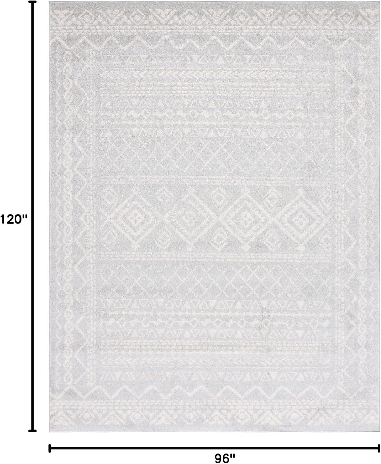 image:imageSAFAVIEH Area Rug 8x10 Tulum Collection Large Ivory amp Black Moroccan Boho Distressed Design NonShedding amp Easy to Clean Ideal for Living Room Bedroom Dining Space TUL268DLight GreyIvory