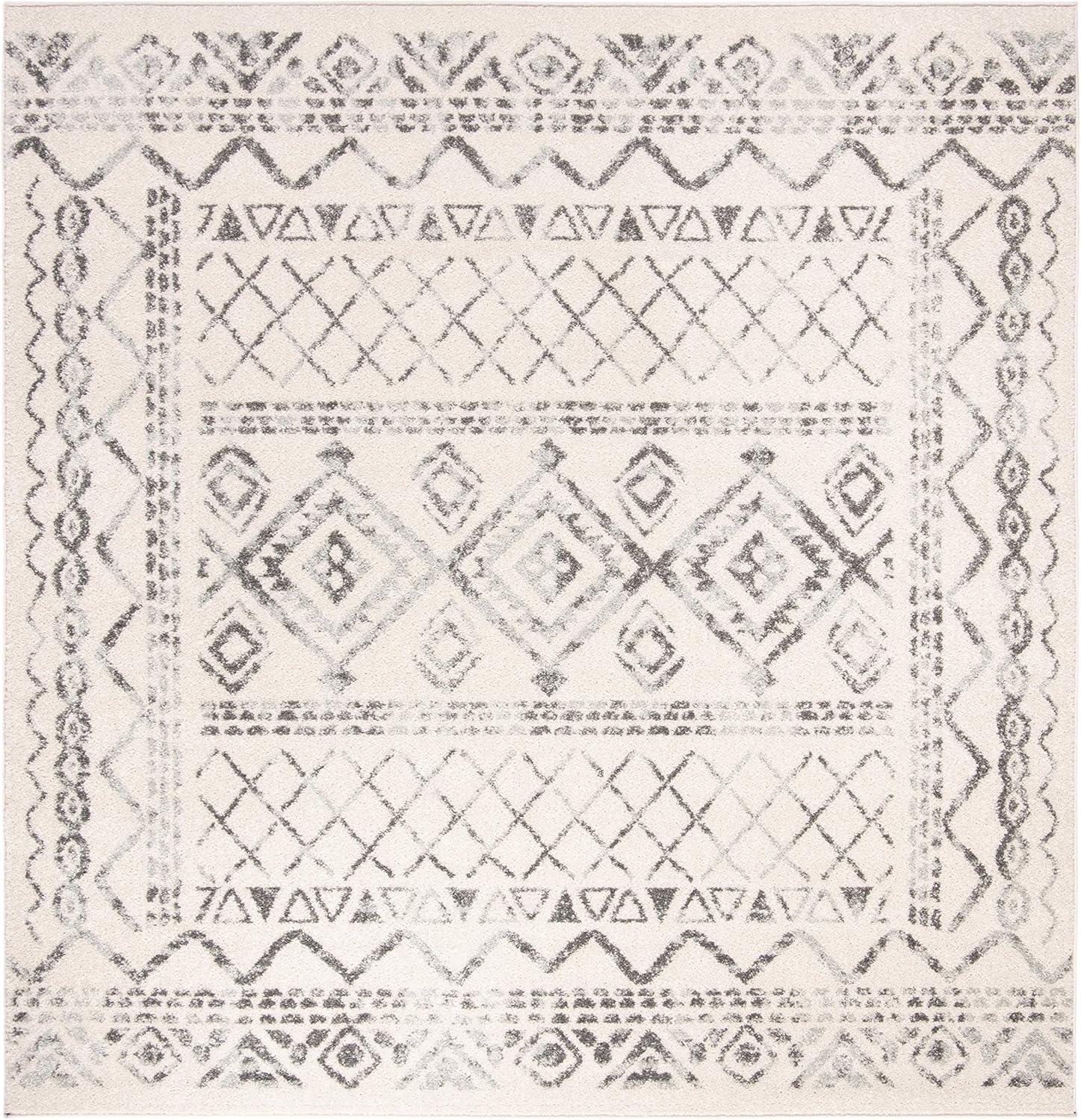 image:imageSAFAVIEH Area Rug 8x10 Tulum Collection Large Ivory amp Black Moroccan Boho Distressed Design NonShedding amp Easy to Clean Ideal for Living Room Bedroom Dining Space TUL268DIvoryGrey