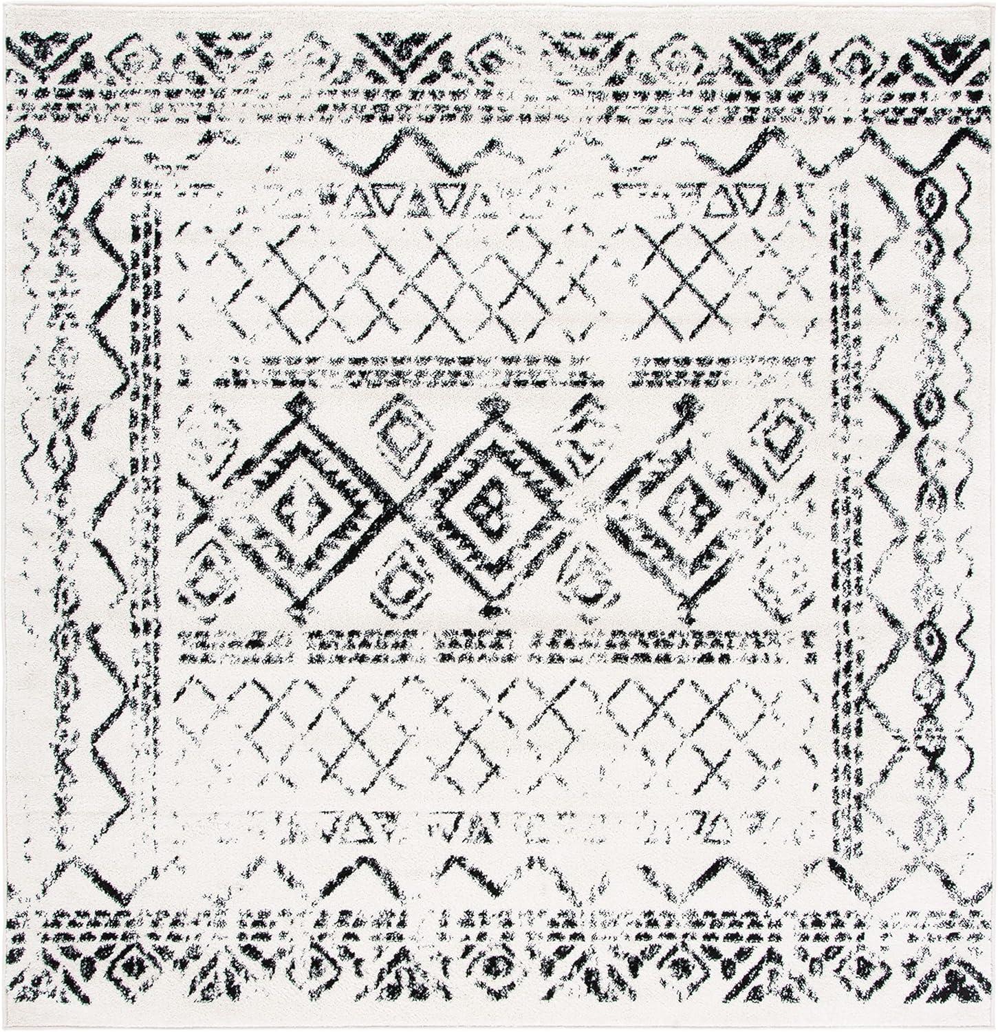 image:imageSAFAVIEH Area Rug 8x10 Tulum Collection Large Ivory amp Black Moroccan Boho Distressed Design NonShedding amp Easy to Clean Ideal for Living Room Bedroom Dining Space TUL268DIvoryBlack