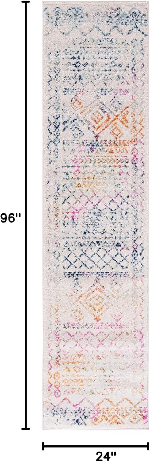 image:imageSAFAVIEH Area Rug 8x10 Tulum Collection Large Ivory amp Black Moroccan Boho Distressed Design NonShedding amp Easy to Clean Ideal for Living Room Bedroom Dining Space TUL268DIvoryFuchsia