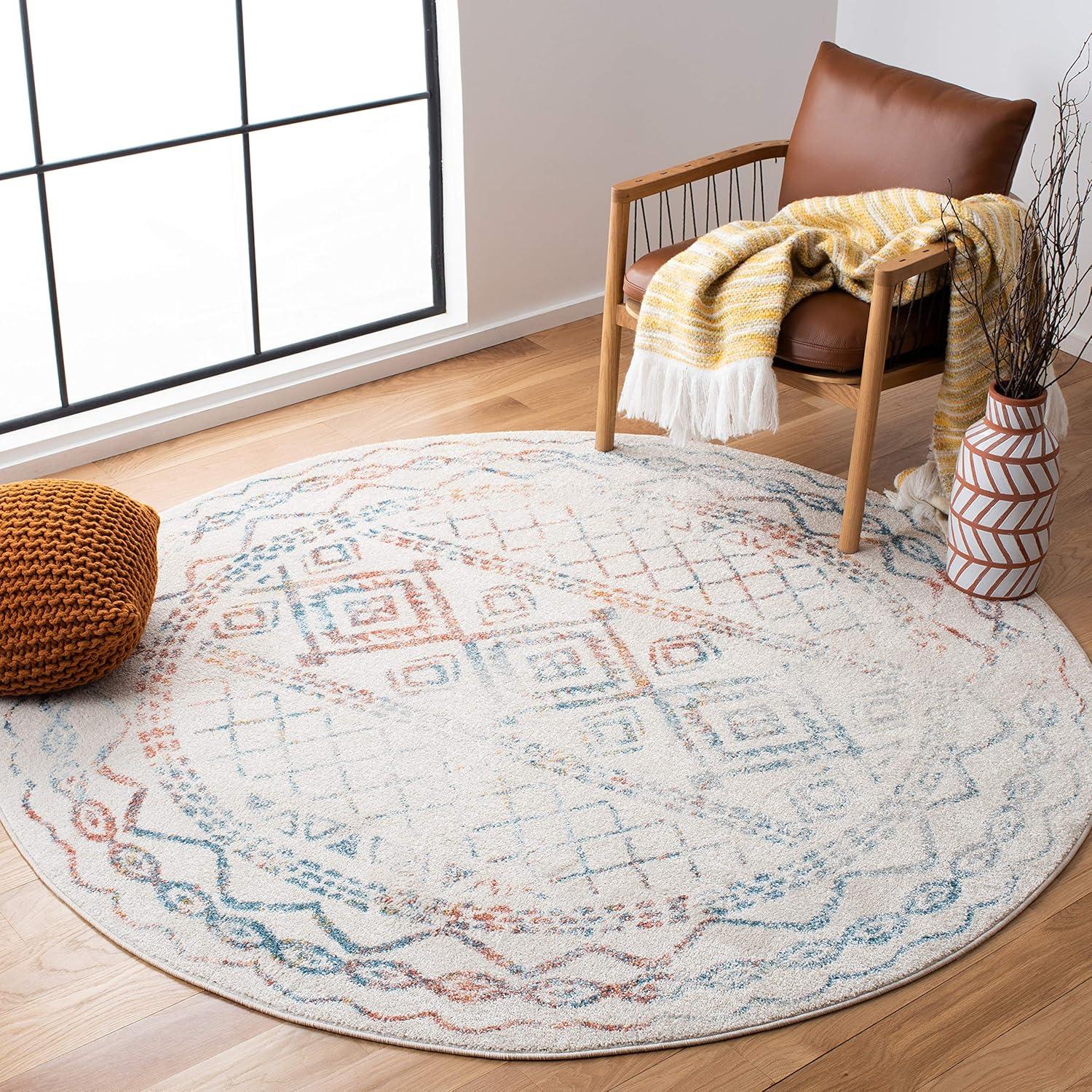 image:imageSAFAVIEH Area Rug 8x10 Tulum Collection Large Ivory amp Black Moroccan Boho Distressed Design NonShedding amp Easy to Clean Ideal for Living Room Bedroom Dining Space TUL268DIvoryTurquoise