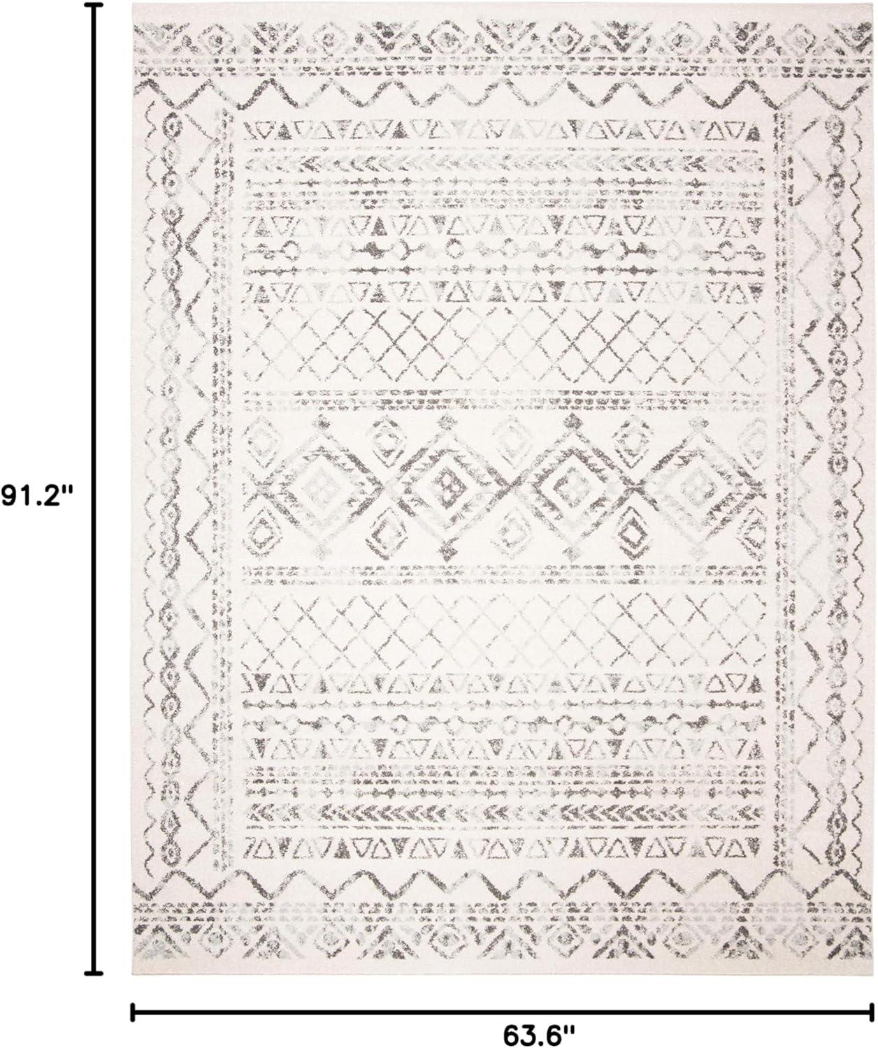 image:imageSAFAVIEH Area Rug 8x10 Tulum Collection Large Ivory amp Black Moroccan Boho Distressed Design NonShedding amp Easy to Clean Ideal for Living Room Bedroom Dining Space TUL268DIvoryGrey