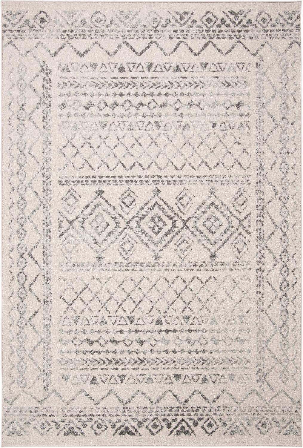 image:imageSAFAVIEH Area Rug 8x10 Tulum Collection Large Ivory amp Black Moroccan Boho Distressed Design NonShedding amp Easy to Clean Ideal for Living Room Bedroom Dining Space TUL268DIvoryGrey