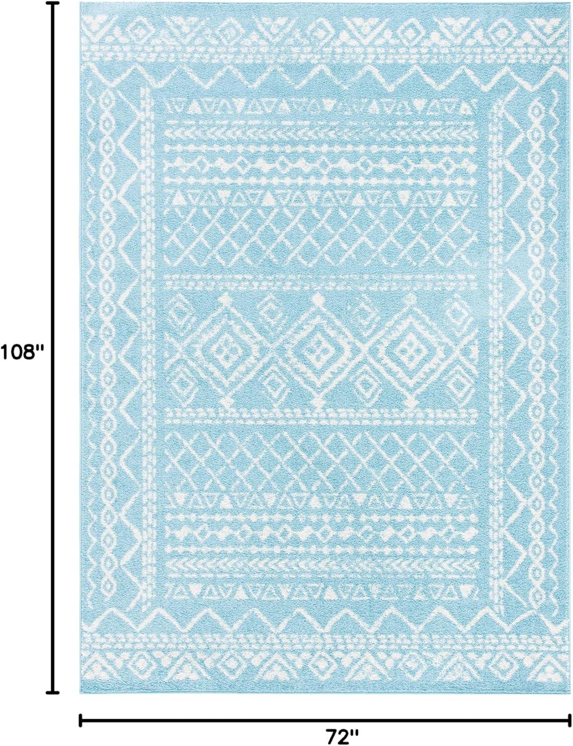 image:imageSAFAVIEH Area Rug 8x10 Tulum Collection Large Ivory amp Black Moroccan Boho Distressed Design NonShedding amp Easy to Clean Ideal for Living Room Bedroom Dining Space TUL268DTurquoiseIvory