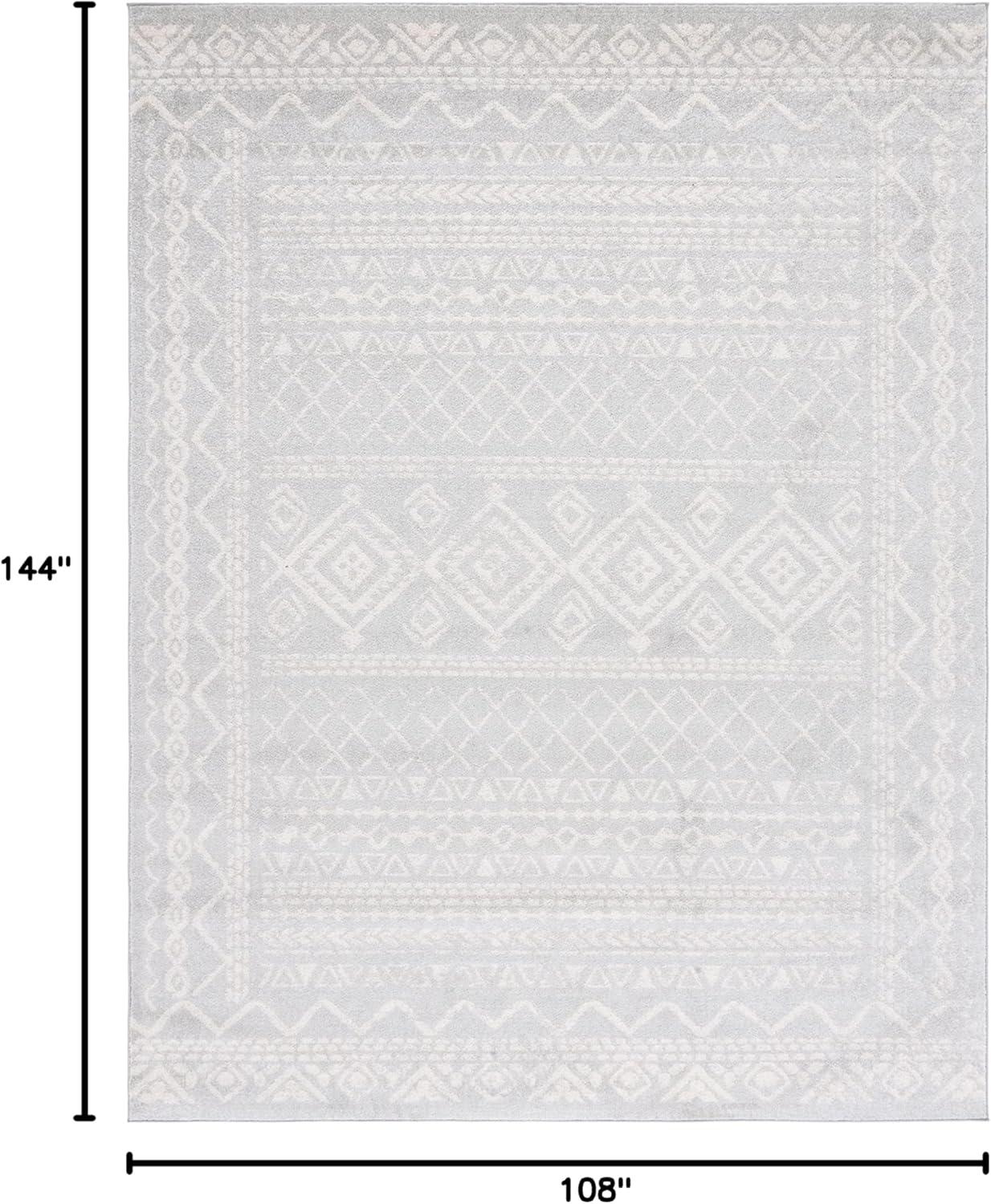 image:imageSAFAVIEH Area Rug 8x10 Tulum Collection Large Ivory amp Black Moroccan Boho Distressed Design NonShedding amp Easy to Clean Ideal for Living Room Bedroom Dining Space TUL268DLight GreyIvory