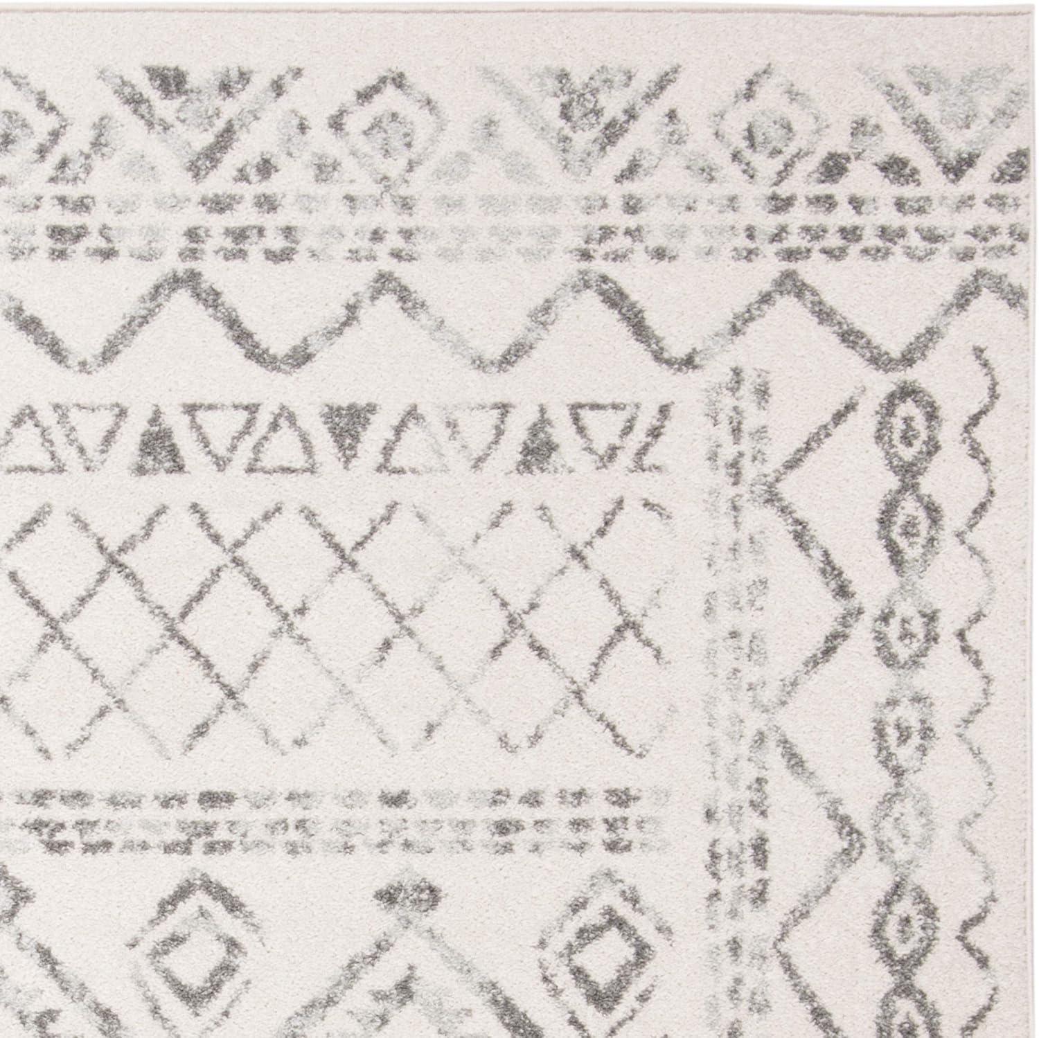 image:imageSAFAVIEH Area Rug 8x10 Tulum Collection Large Ivory amp Black Moroccan Boho Distressed Design NonShedding amp Easy to Clean Ideal for Living Room Bedroom Dining Space TUL268DIvoryGrey