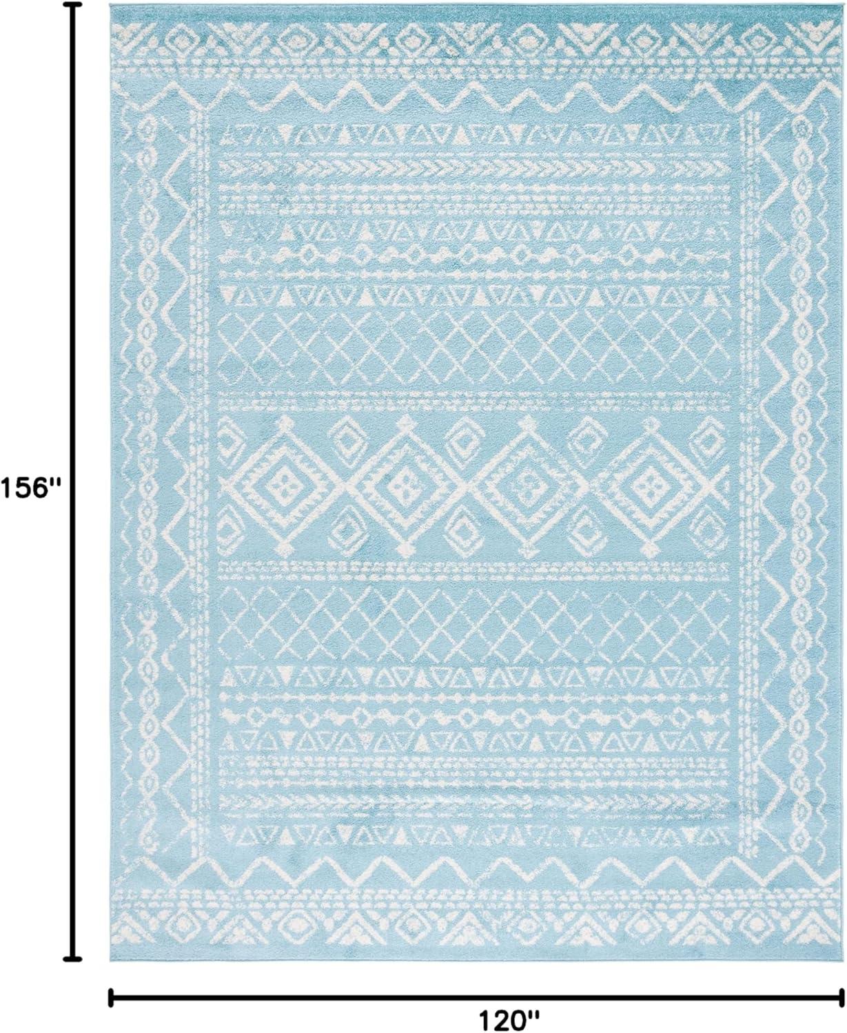 image:imageSAFAVIEH Area Rug 8x10 Tulum Collection Large Ivory amp Black Moroccan Boho Distressed Design NonShedding amp Easy to Clean Ideal for Living Room Bedroom Dining Space TUL268DTurquoiseIvory