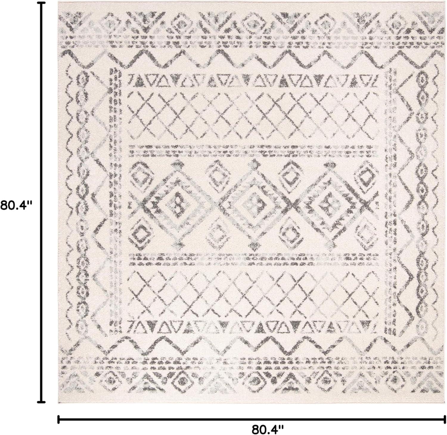 image:imageSAFAVIEH Area Rug 8x10 Tulum Collection Large Ivory amp Black Moroccan Boho Distressed Design NonShedding amp Easy to Clean Ideal for Living Room Bedroom Dining Space TUL268DIvoryGrey