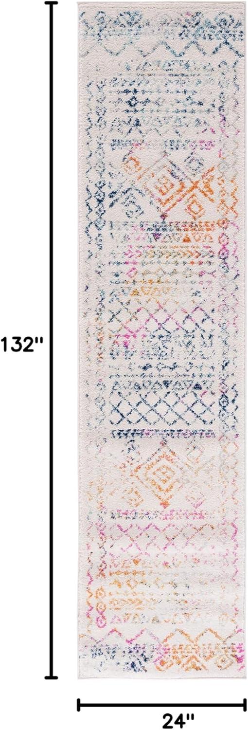 image:imageSAFAVIEH Area Rug 8x10 Tulum Collection Large Ivory amp Black Moroccan Boho Distressed Design NonShedding amp Easy to Clean Ideal for Living Room Bedroom Dining Space TUL268DIvoryFuchsia