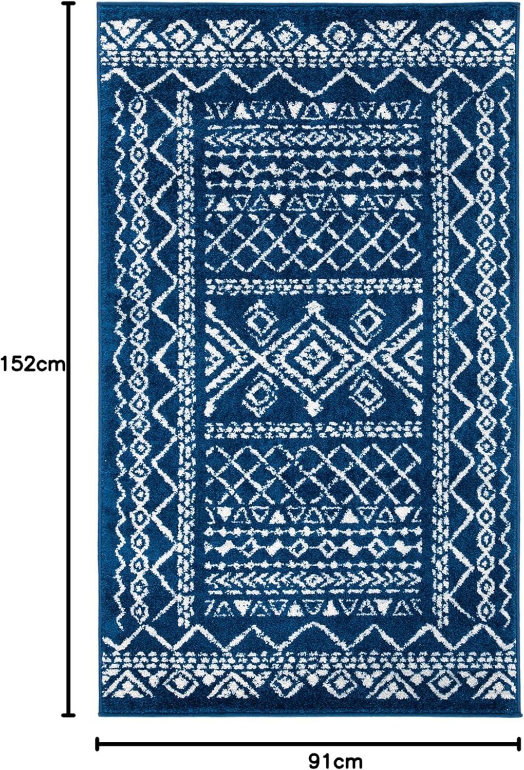 image:imageSAFAVIEH Area Rug 8x10 Tulum Collection Large Ivory amp Black Moroccan Boho Distressed Design NonShedding amp Easy to Clean Ideal for Living Room Bedroom Dining Space TUL268DNavyIvory