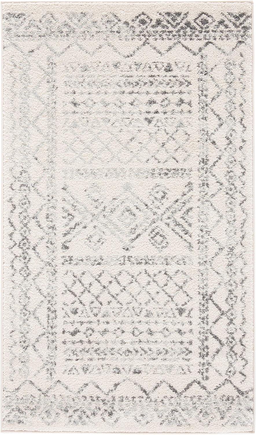 image:imageSAFAVIEH Area Rug 8x10 Tulum Collection Large Ivory amp Black Moroccan Boho Distressed Design NonShedding amp Easy to Clean Ideal for Living Room Bedroom Dining Space TUL268DIvoryGrey