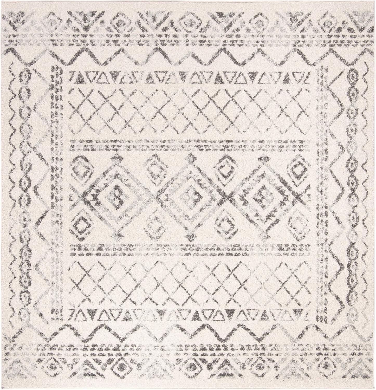image:imageSAFAVIEH Area Rug 8x10 Tulum Collection Large Ivory amp Black Moroccan Boho Distressed Design NonShedding amp Easy to Clean Ideal for Living Room Bedroom Dining Space TUL268DIvoryGrey